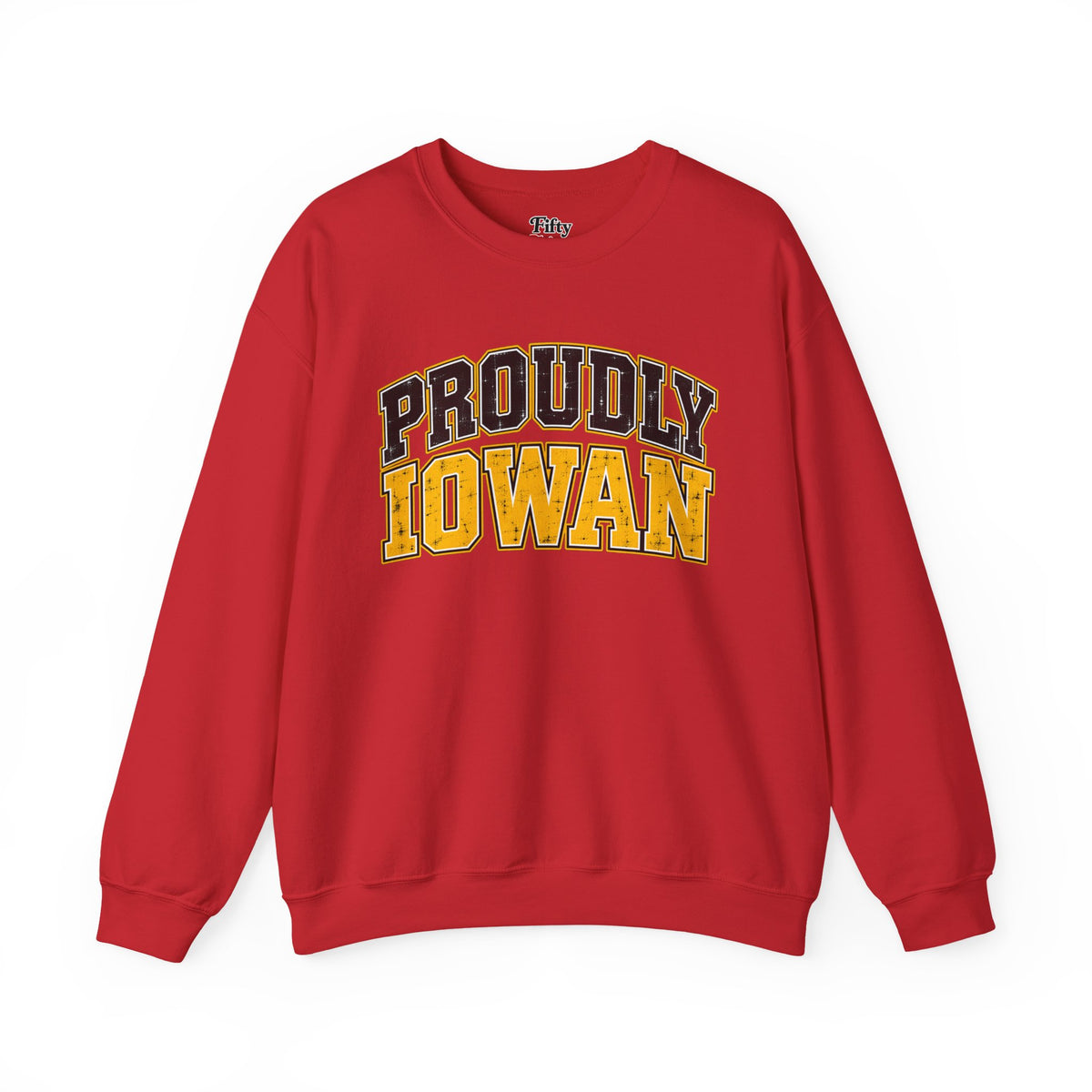 Proudly Iowan Iowa Unisex Crewneck Sweatshirt State Name Graphic