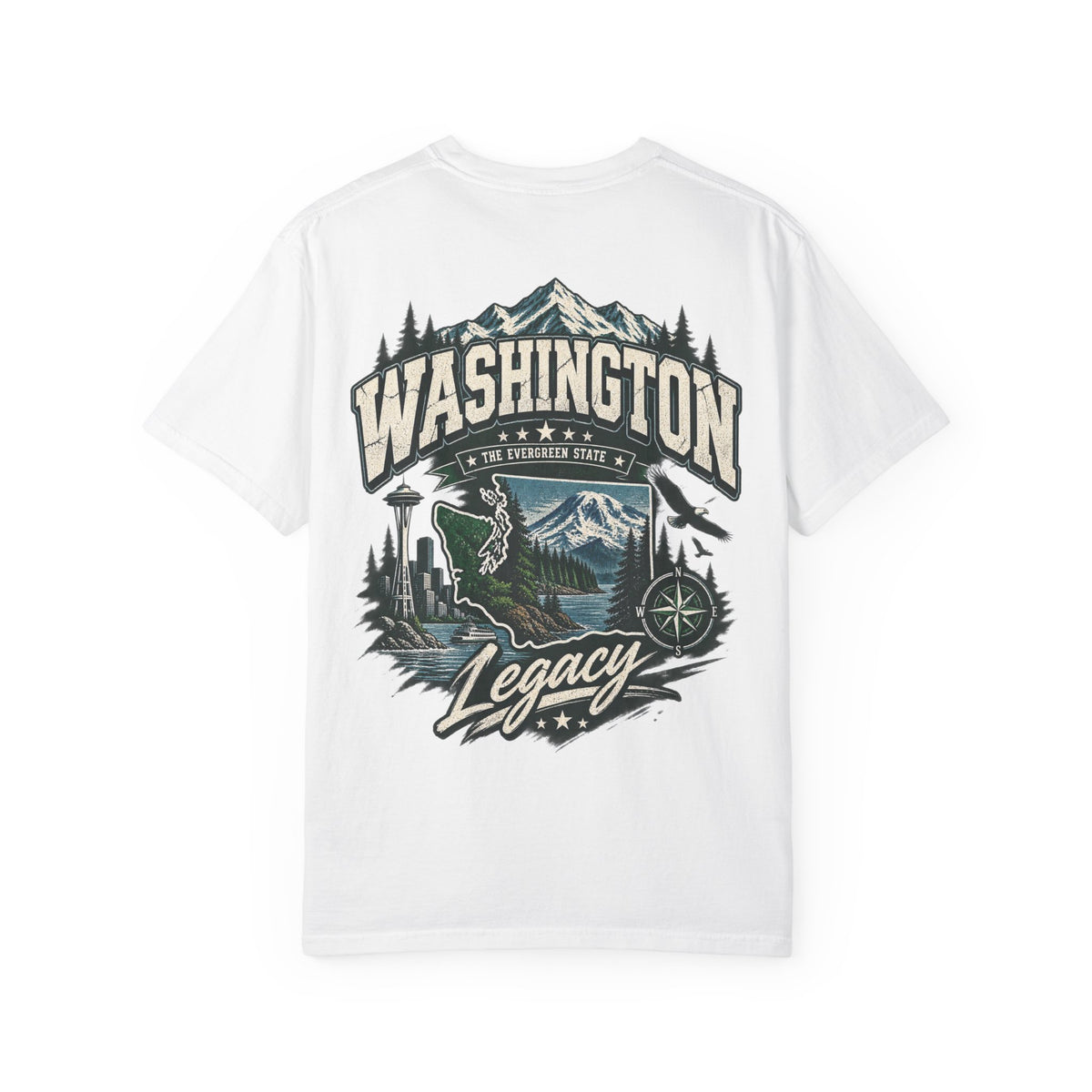 Washington State Legacy Unisex Comfort Color 1717 Streetwear Graphic Tee