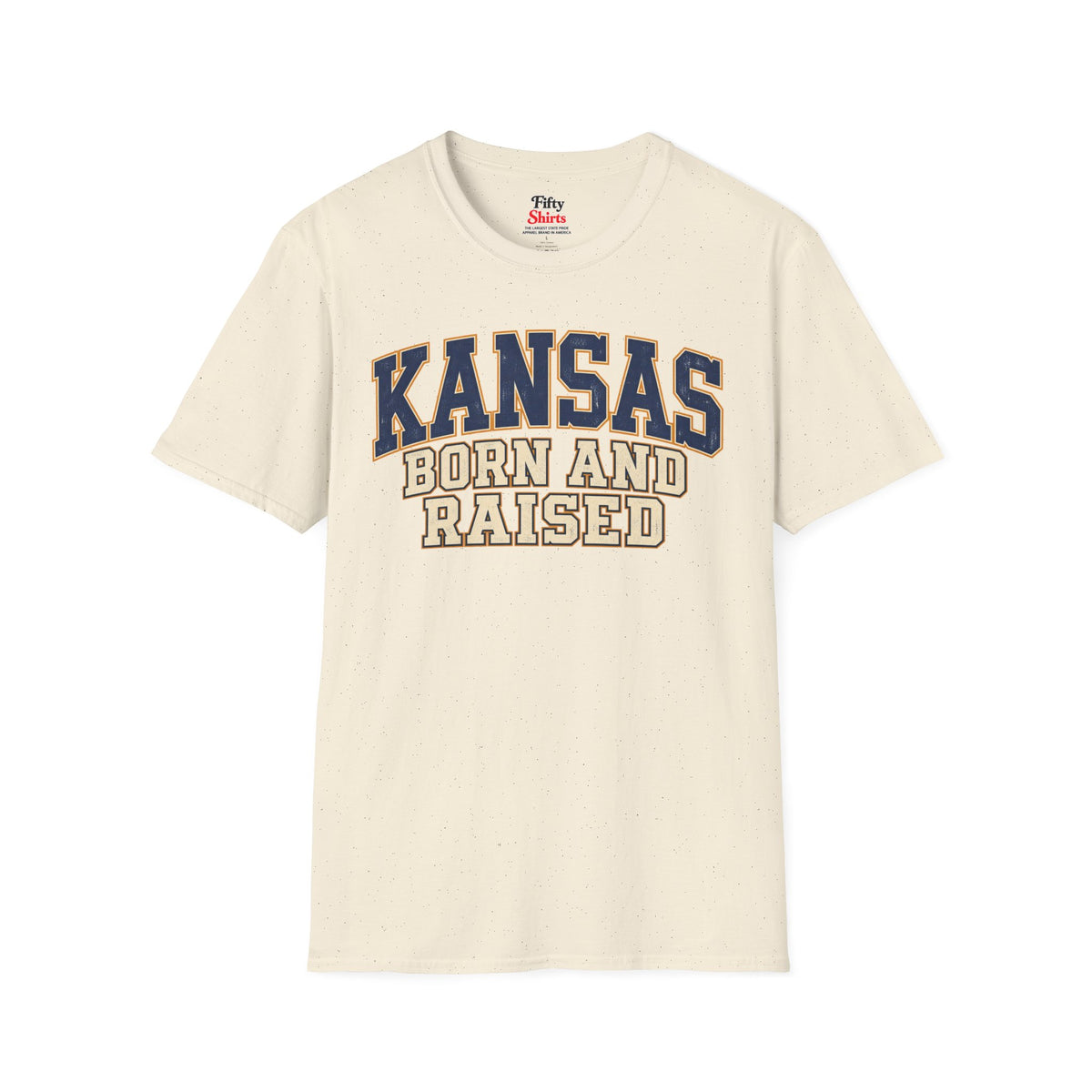 Kansas Born and Raised Unisex Softstyle T Shirt State Name Graphic Tee