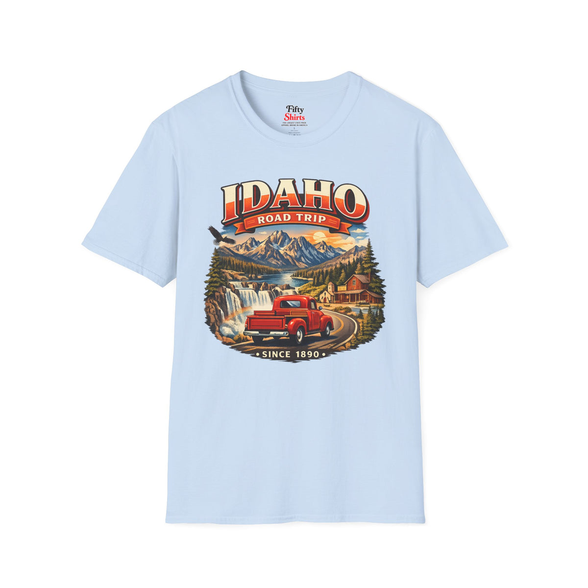 Idaho Road Trip Unisex Softstyle T Shirt State Pride Graphic Tee Collections FS03