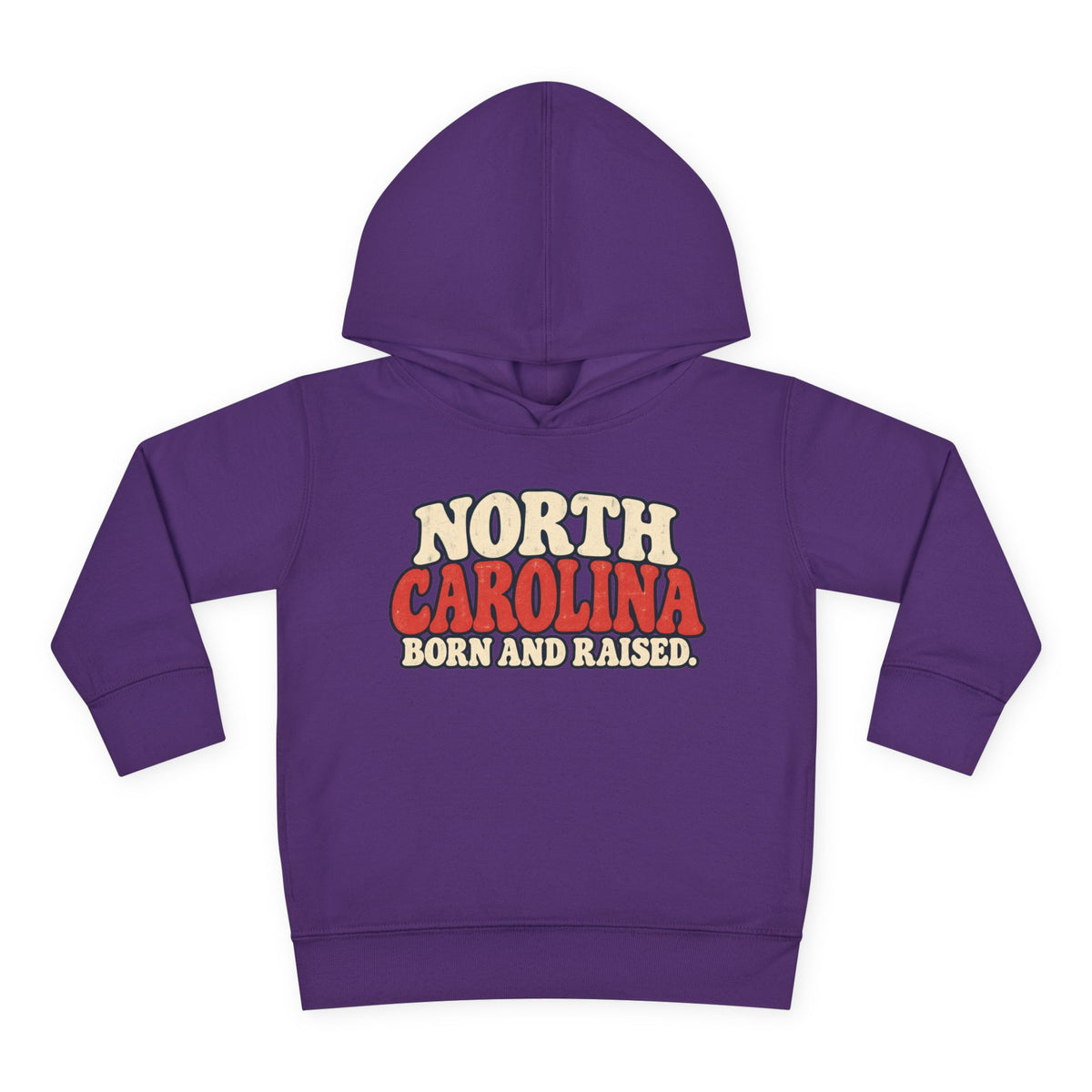 North Carolina Born and Raised Carolina Vintage Unisex Toddler Pullover Fleece Hoodie