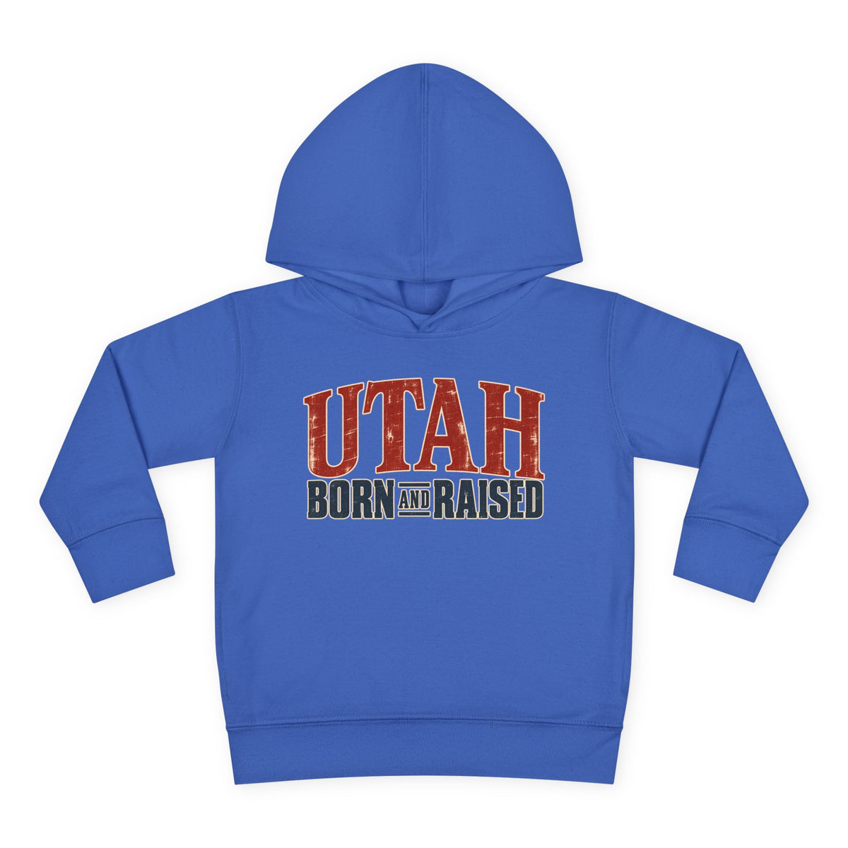 Utah Born and Raised Premium Heritage Unisex Toddler Pullover Fleece Hoodie