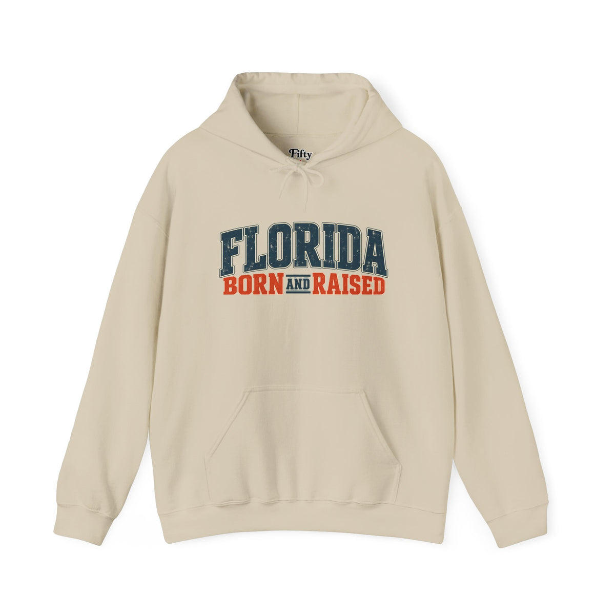 Florida Born and Raised Coastal Vintage Unisex Hoodie Graphic