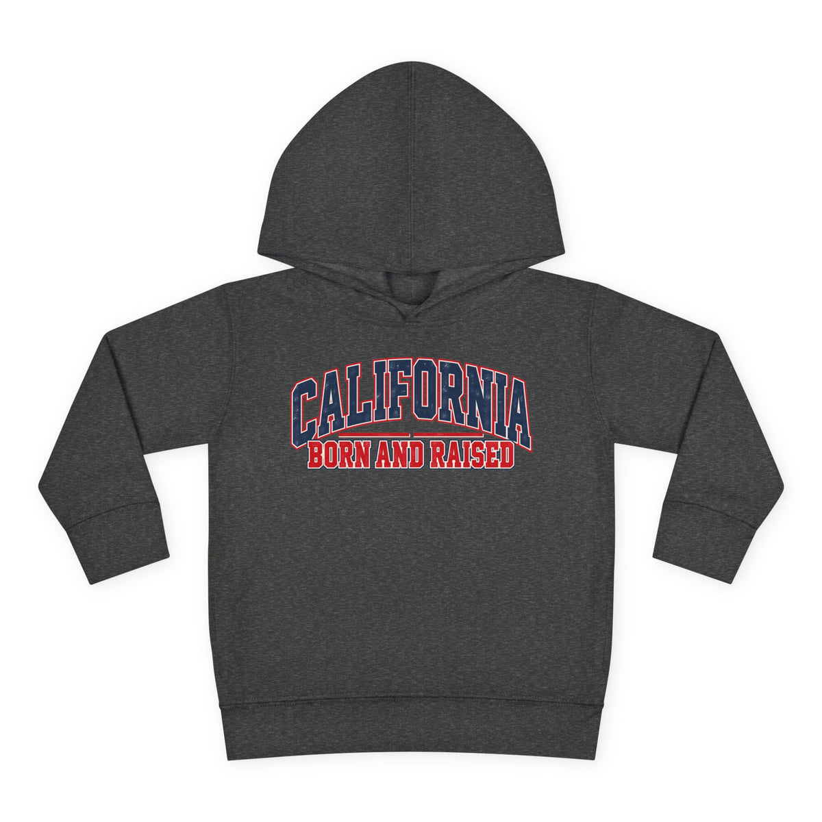 California Born and Raised Vintage Collegiate Unisex Toddler Pullover Fleece Hoodie