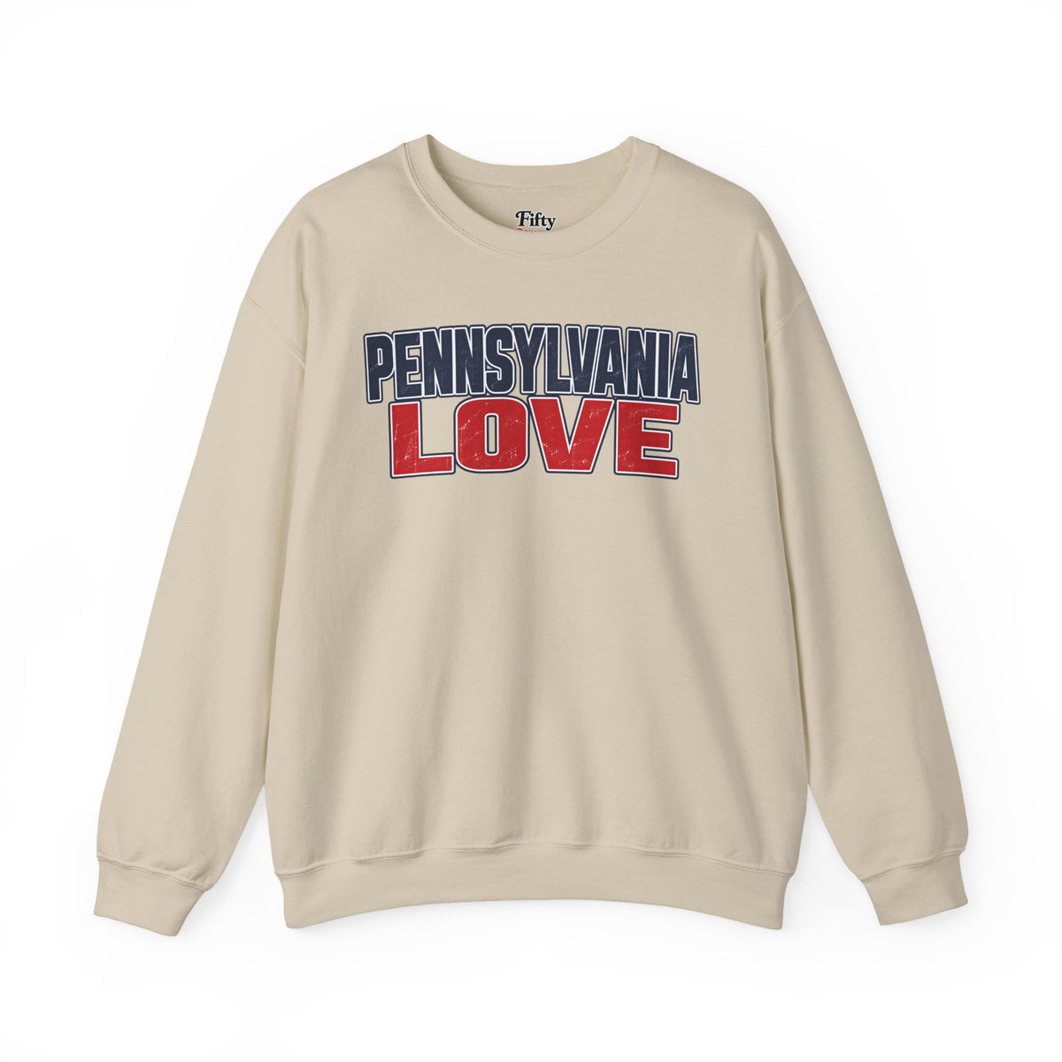 Pennsylvania Love Unisex Crewneck Sweatshirt State Name Graphic