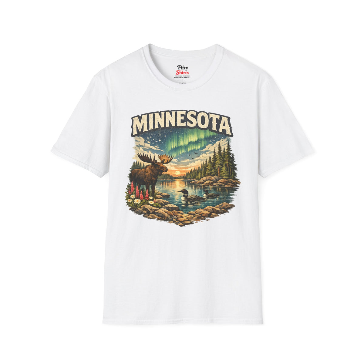 Minnesota Wildlife Unisex Softstyle T Shirt State Pride Graphic Tee Collections FS03