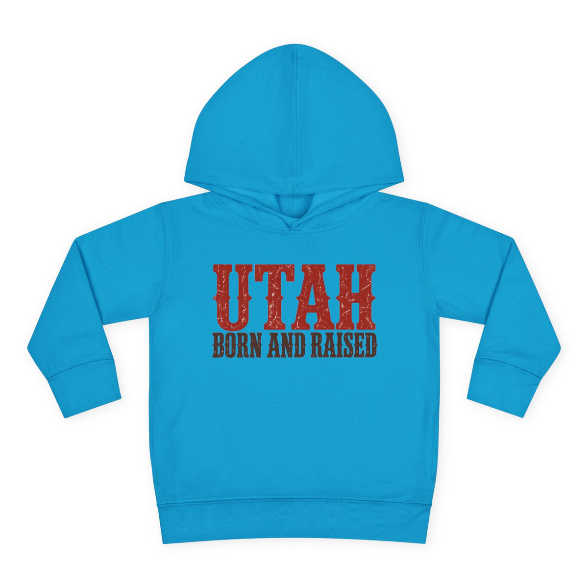 Utah Born and Raised Western Heritage Unisex Toddler Pullover Fleece Hoodie