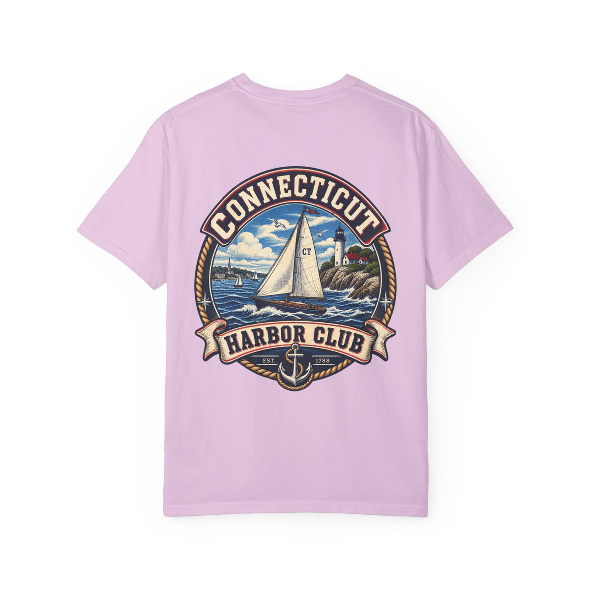 Connecticut Harbor Club Unisex Comfort Color 1717 Streetwear Graphic Tee