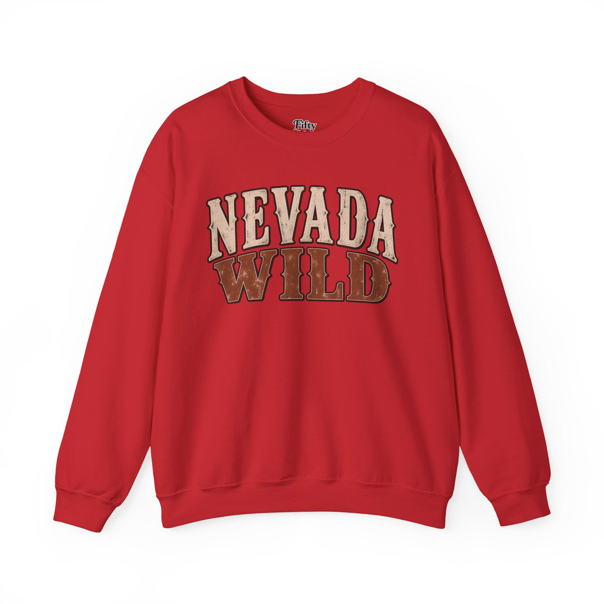 Nevada Wild Unisex Crewneck Sweatshirt State Name Graphic