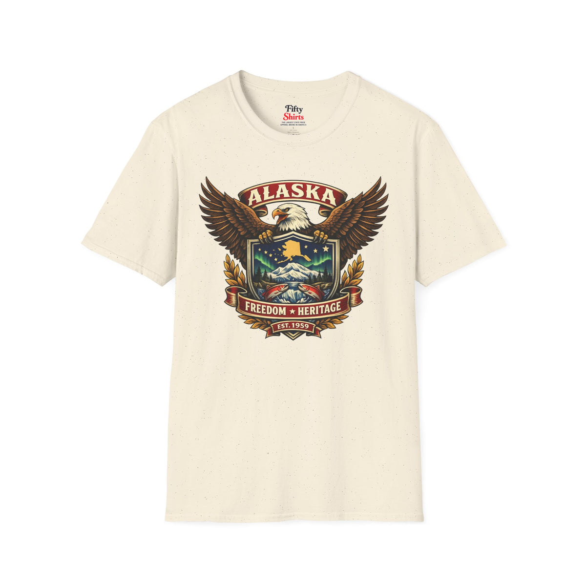 Alaska Americana Eagle Unisex Softstyle T Shirt State Pride Graphic Tee Collections FS03