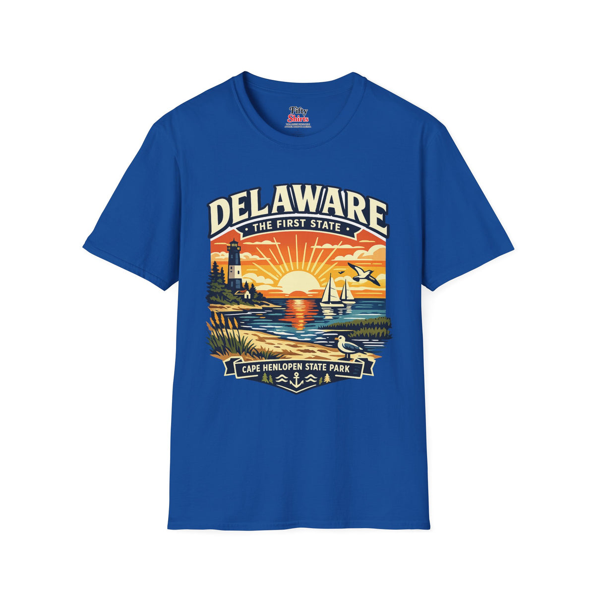 Delaware First State Adventure Unisex Softstyle T Shirt State Pride Graphic Tee Collections FS03