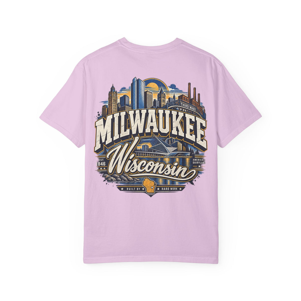 Milwaukee Wisconsin Unisex Comfort Color 1717 Streetwear Graphic Tee
