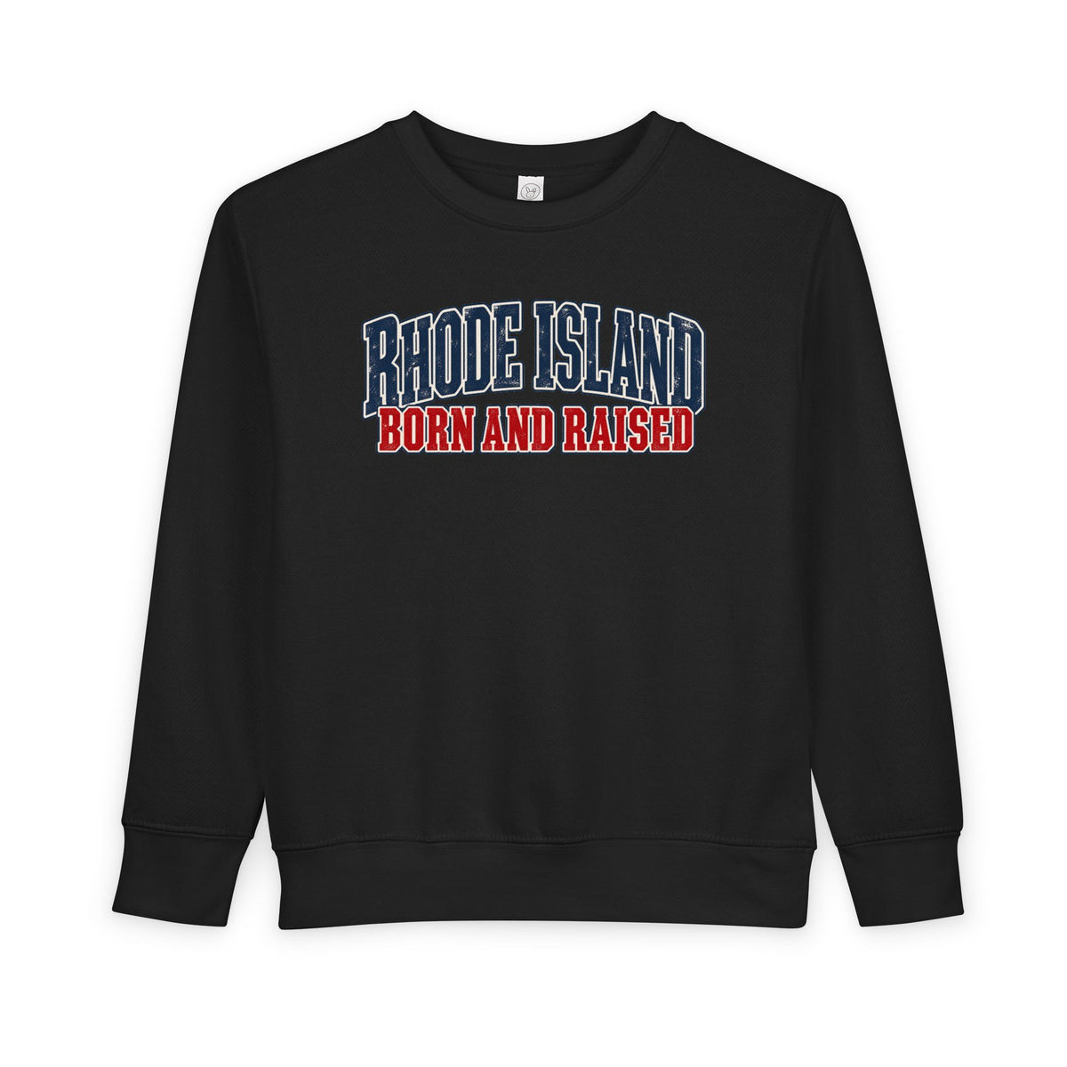 Rhode Island Born and Raised Coastal Heritage Unisex Toddler Sweatshirt