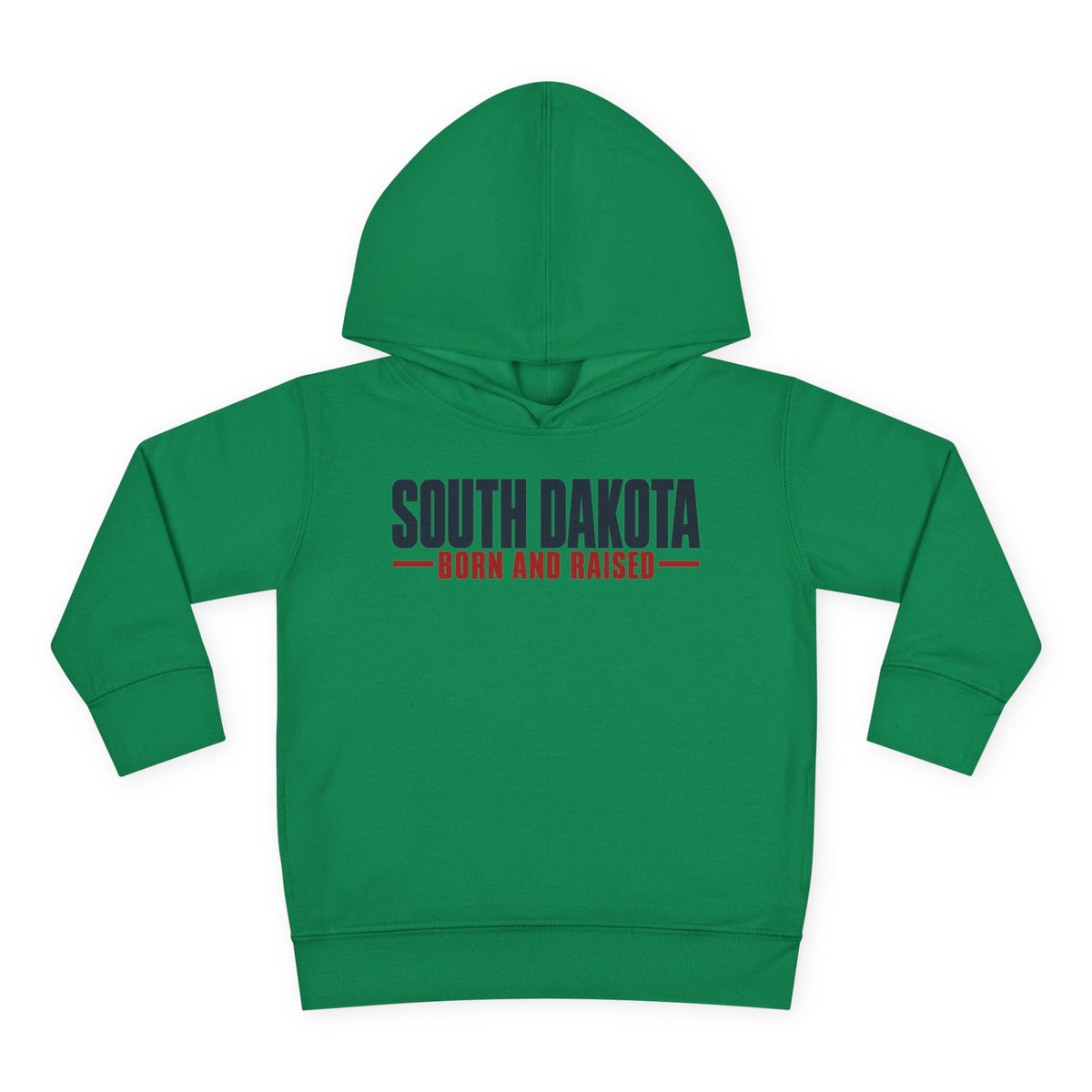 South Dakota Born and Raised Minimal Modern Heritage Unisex Toddler Pullover Fleece Hoodie
