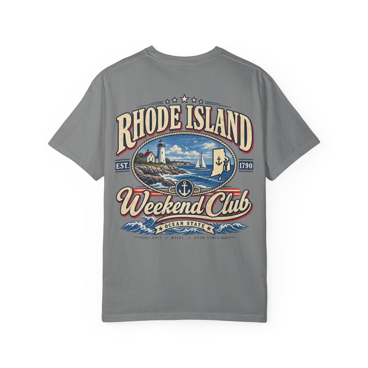 Rhode Island Weekend Club Unisex Comfort Color 1717 Streetwear Graphic Tee