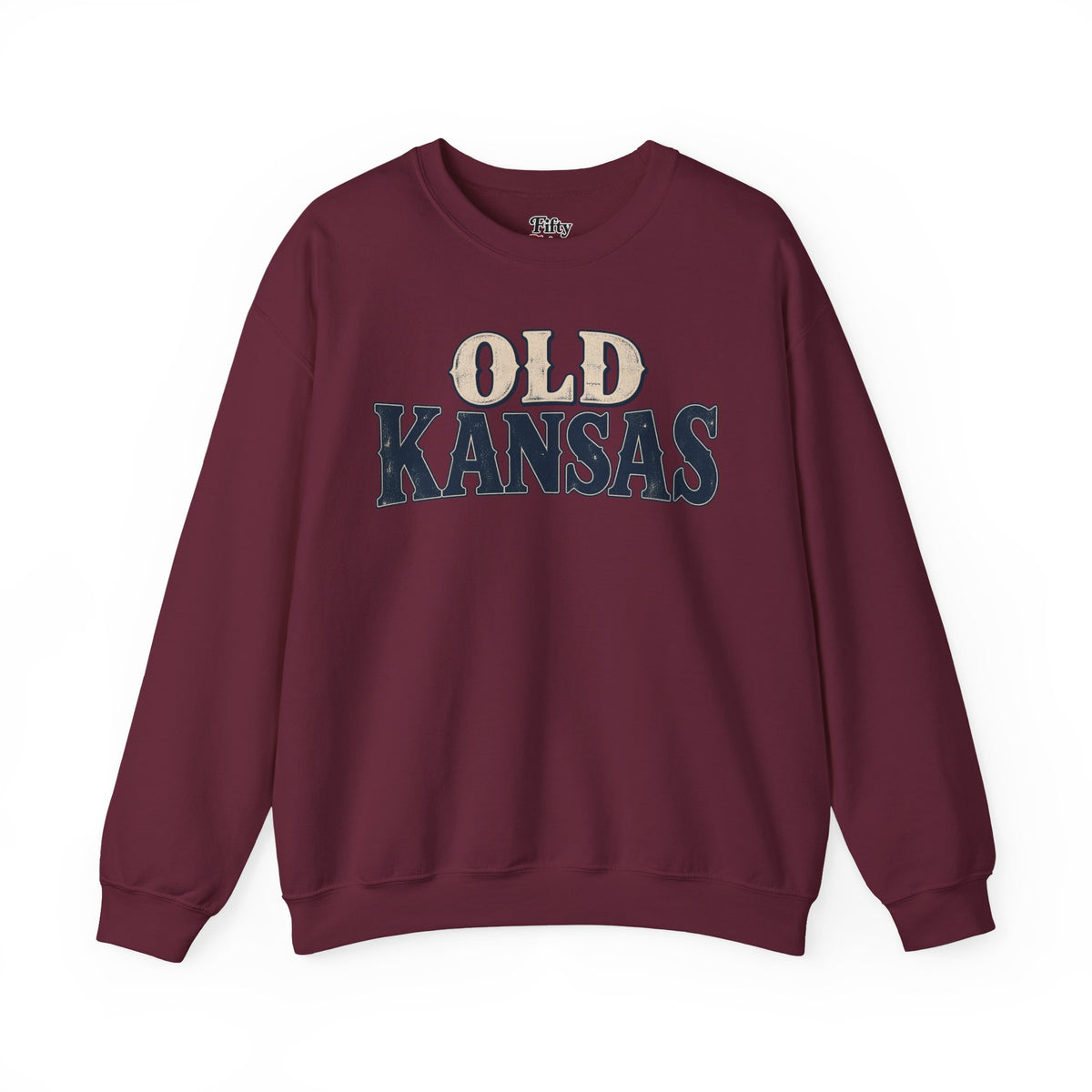 Old Kansas Unisex Crewneck Sweatshirt State Name Graphic