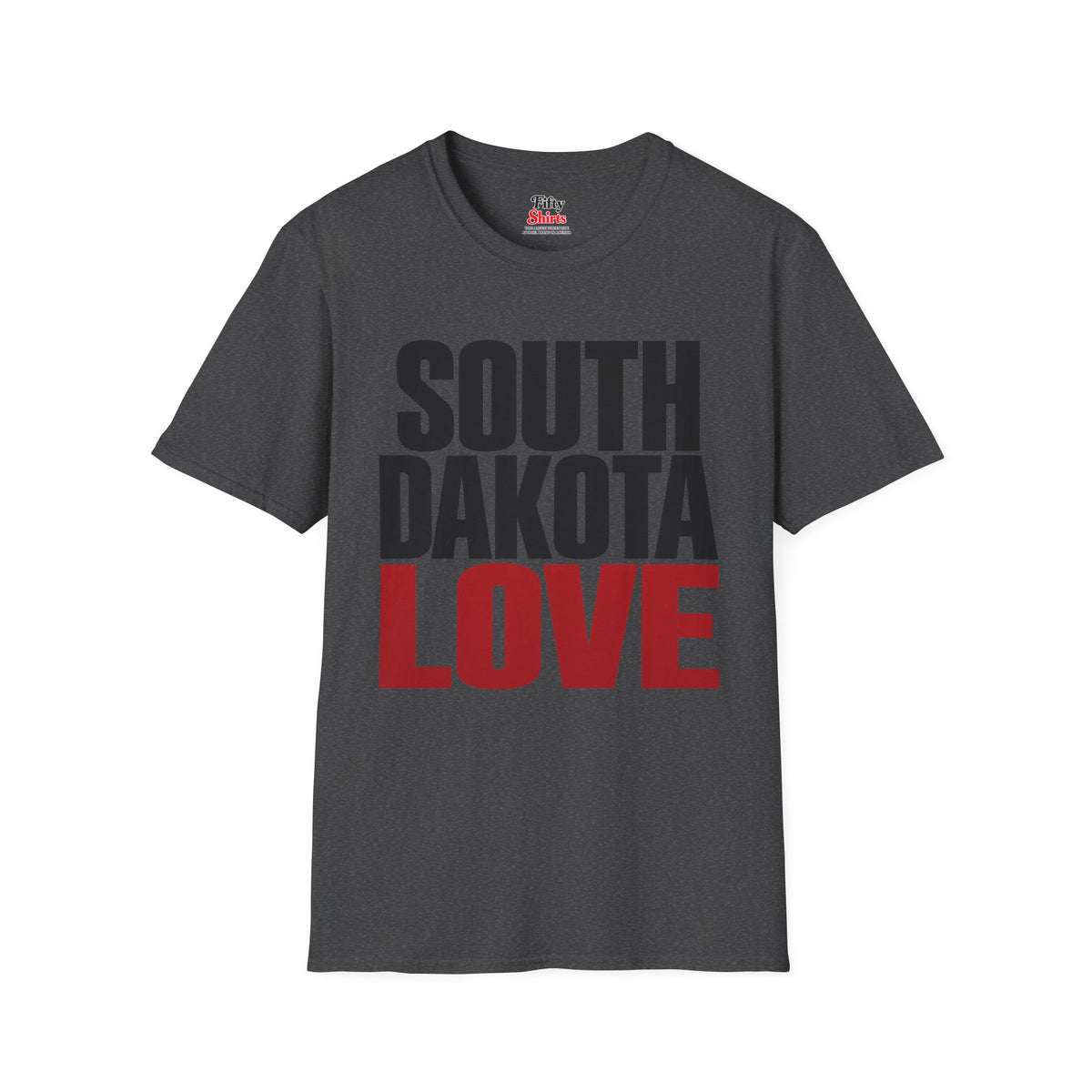 South Dakota Love Unisex Softstyle T Shirt State Name Graphic Tee
