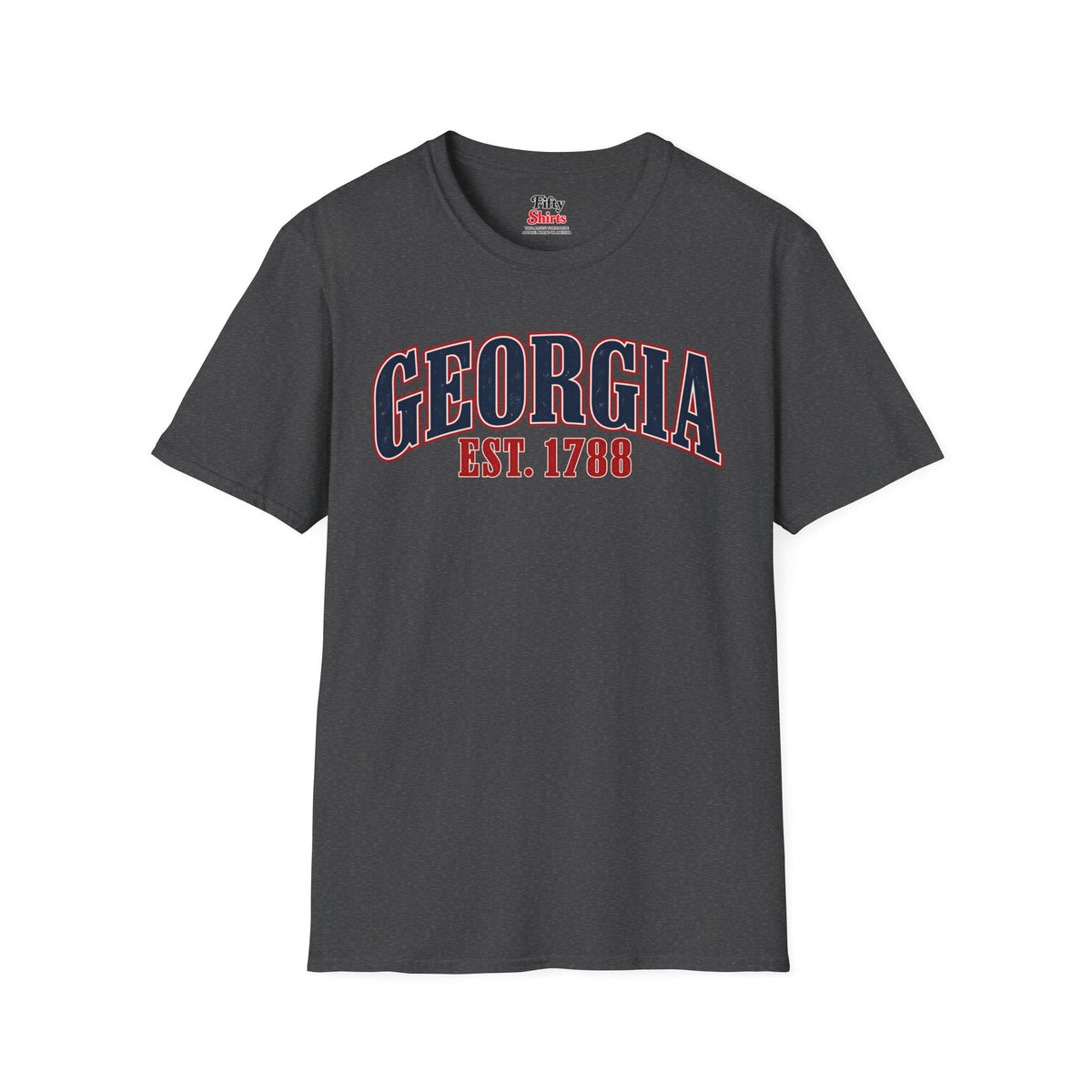 Georgia EST 1788 Unisex Softstyle T Shirt State Name Graphic Tee