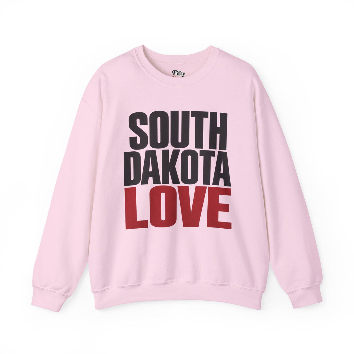 South Dakota Love Unisex Crewneck Sweatshirt State Name Graphic