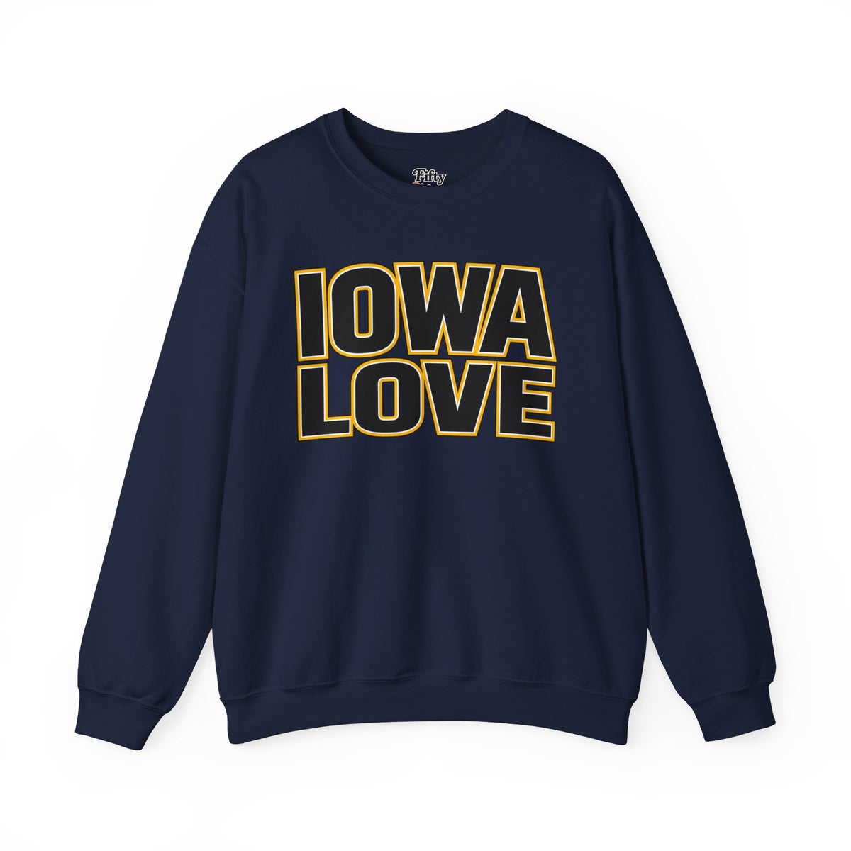Iowa Love Unisex Crewneck Sweatshirt State Name Graphic