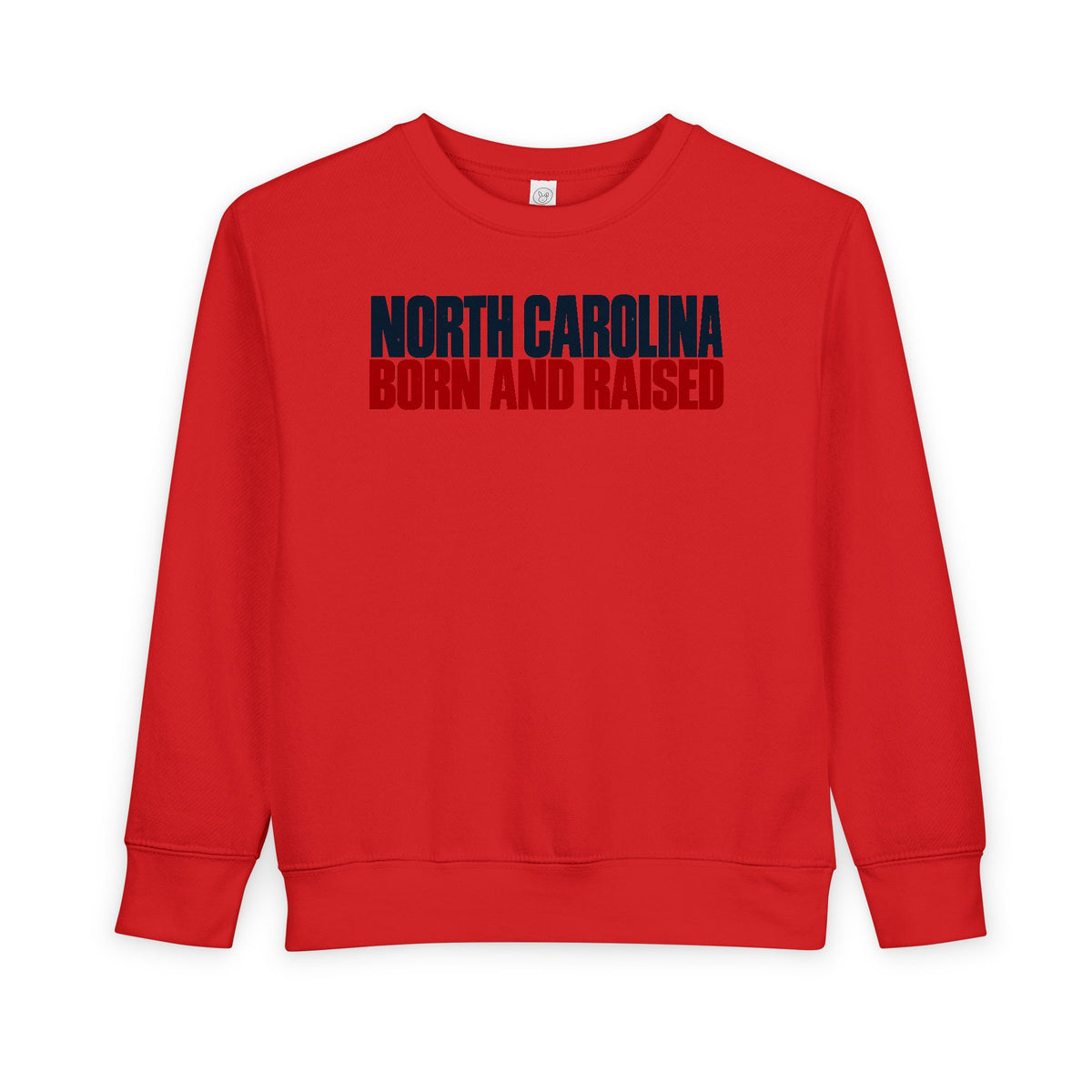 North Carolina Born and Raised Southern Streetwear Unisex Toddler Sweatshirt
