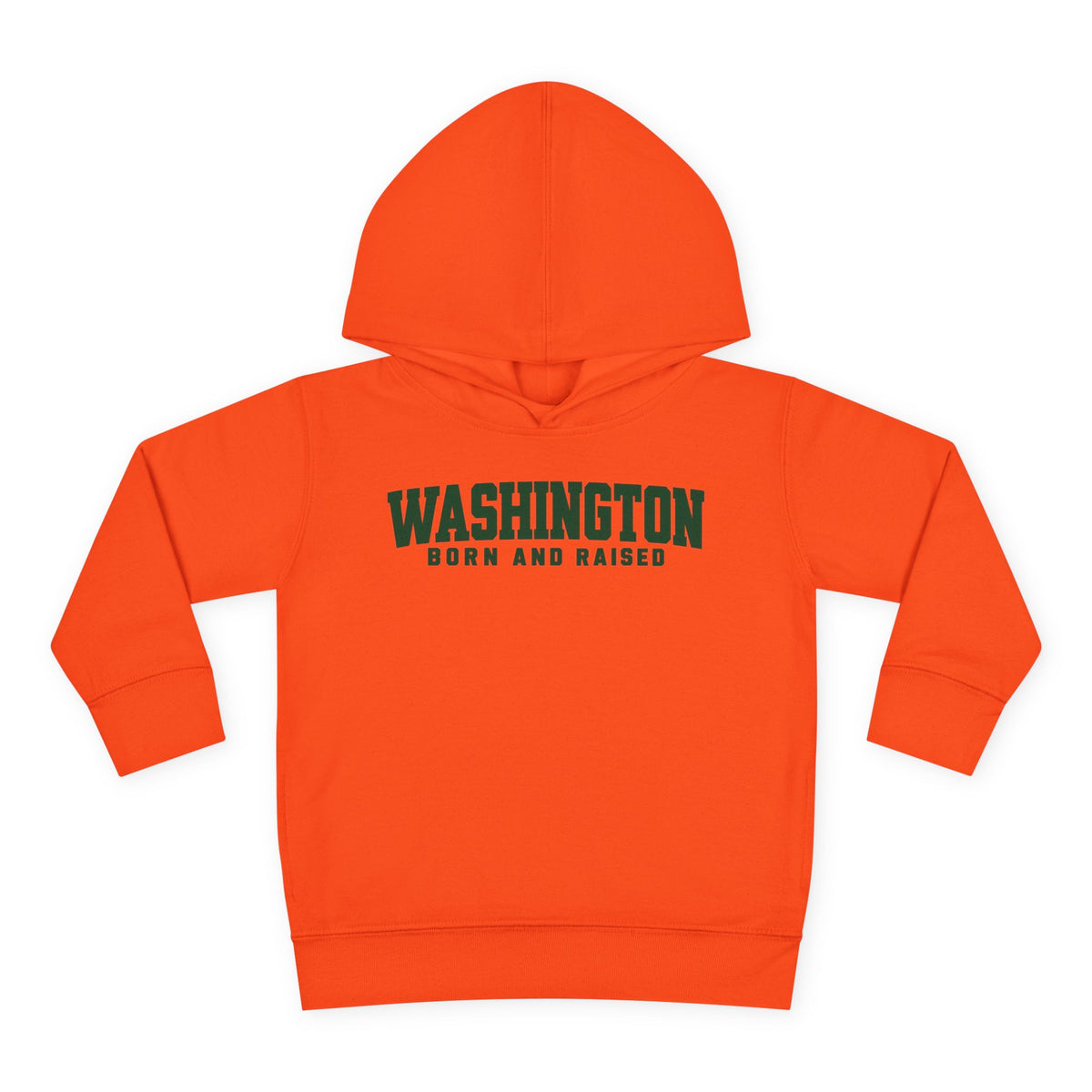 Washington Born and Raised Minimal Modern Unisex Toddler Pullover Fleece Hoodie