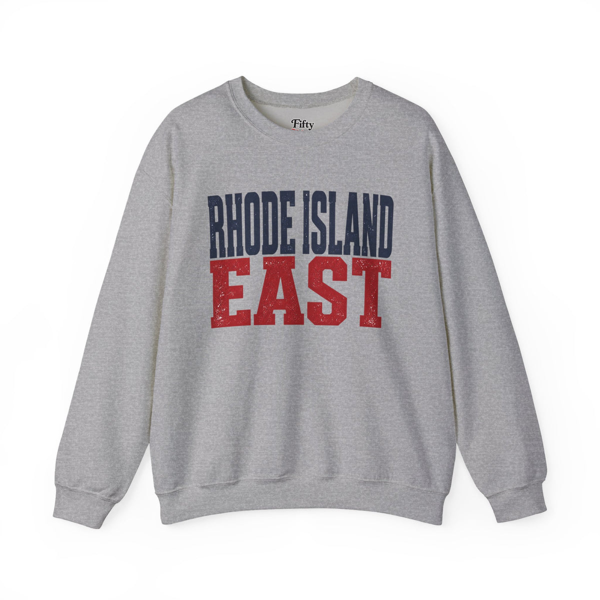 Rhode Island East Unisex Crewneck Sweatshirt State Name Graphic