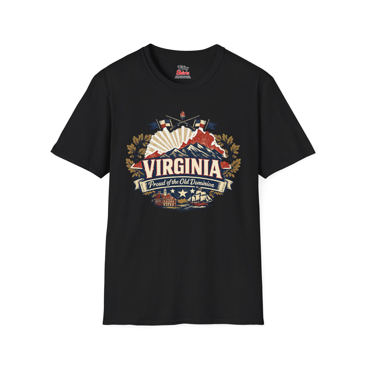 Virginia State Pride Unisex Softstyle T Shirt State Pride Graphic Tee Collections FS03