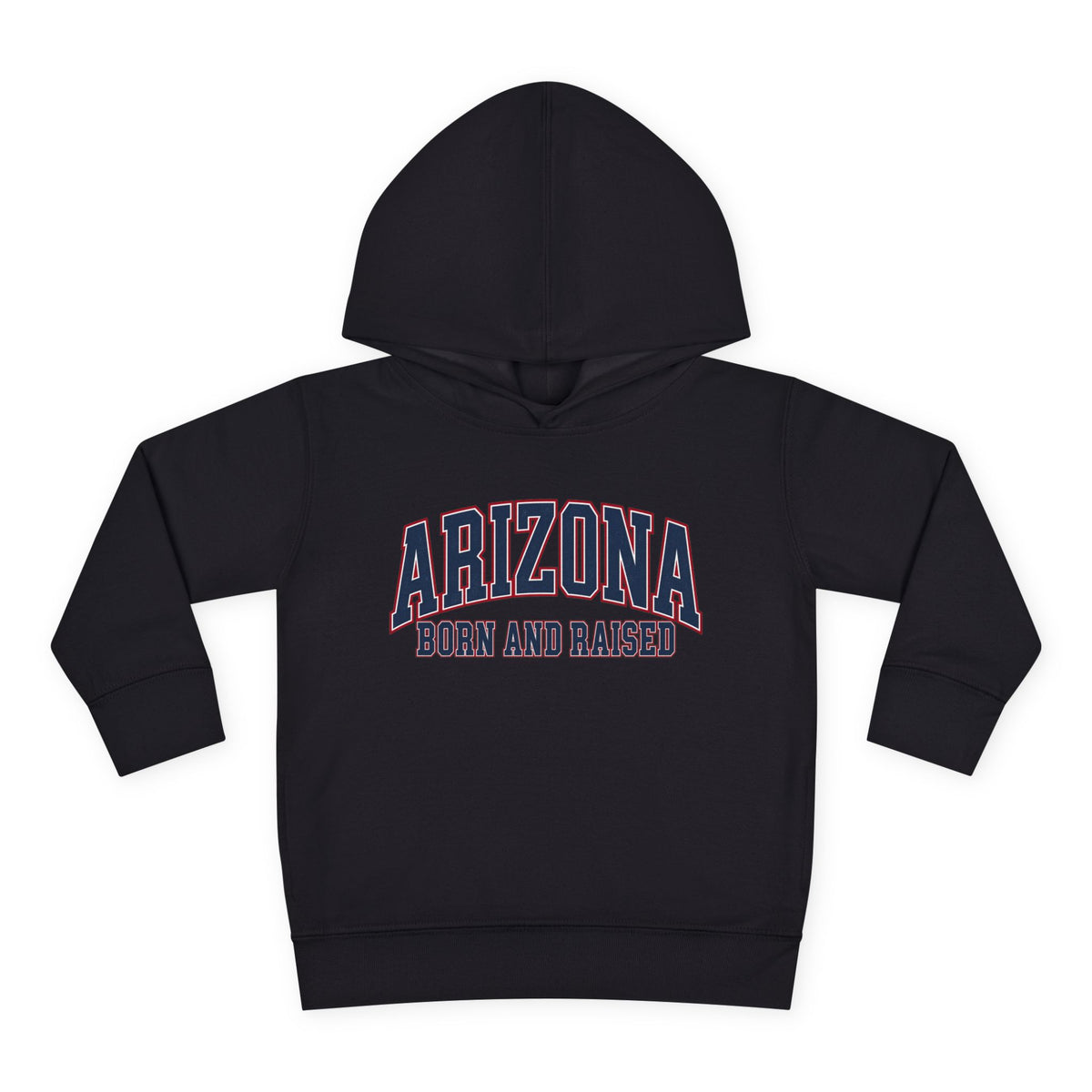 Arizona Born and Raised Classic Collegiate Unisex Toddler Pullover Fleece Hoodie