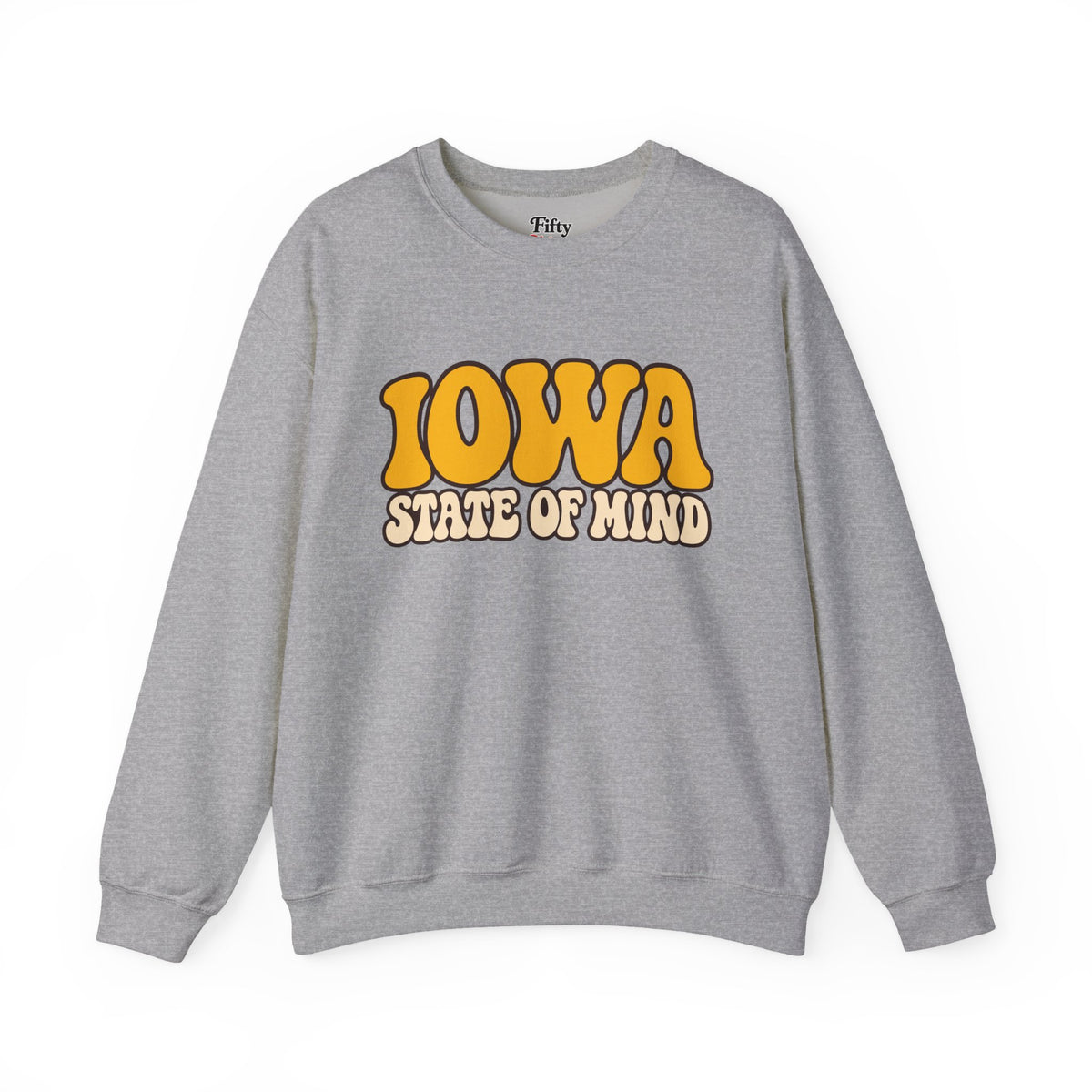 Iowa State of Mind Unisex Crewneck Sweatshirt State Name Graphic