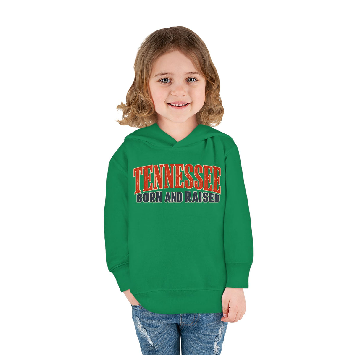 Tennessee Born and Raised Premium Southern Heritage Unisex Toddler Pullover Fleece Hoodie