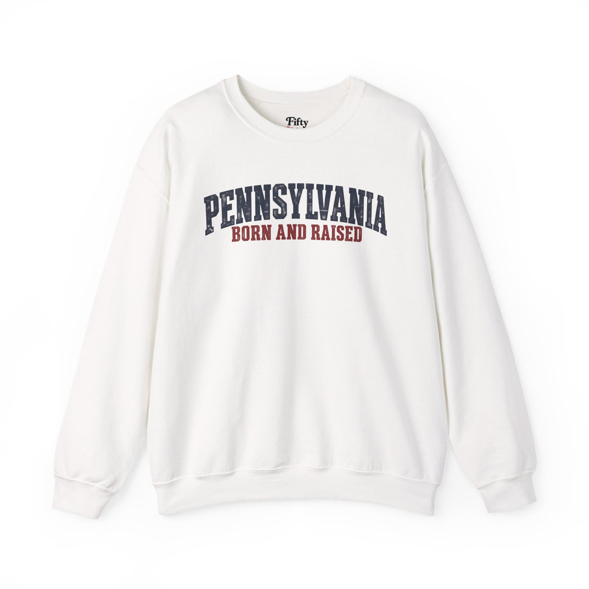 Pennsylvania Born and Raised Minimal Heritage Unisex Sweatshirt Graphic