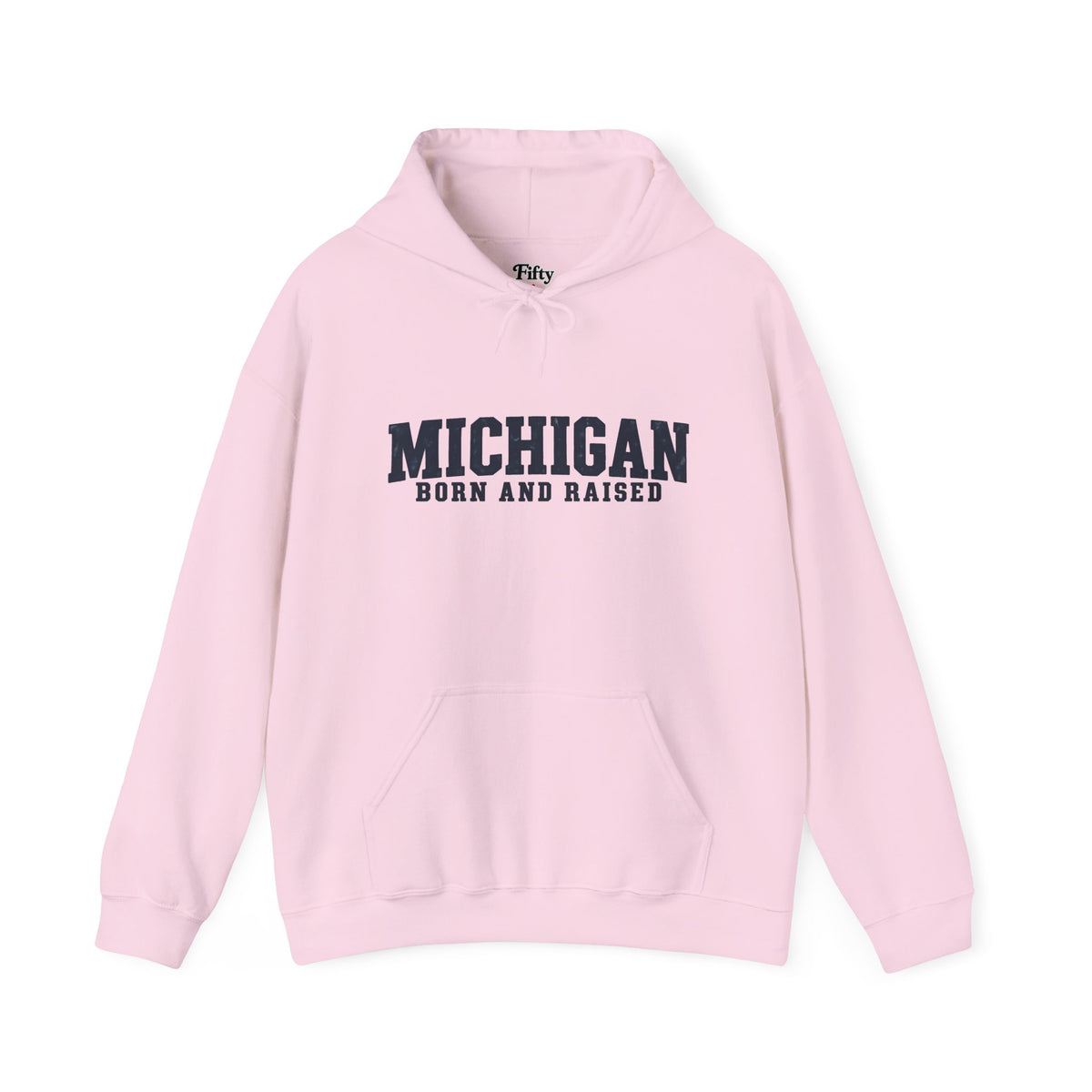 Michigan Born and Raised Rustic Midwest Unisex Hoodie Graphic