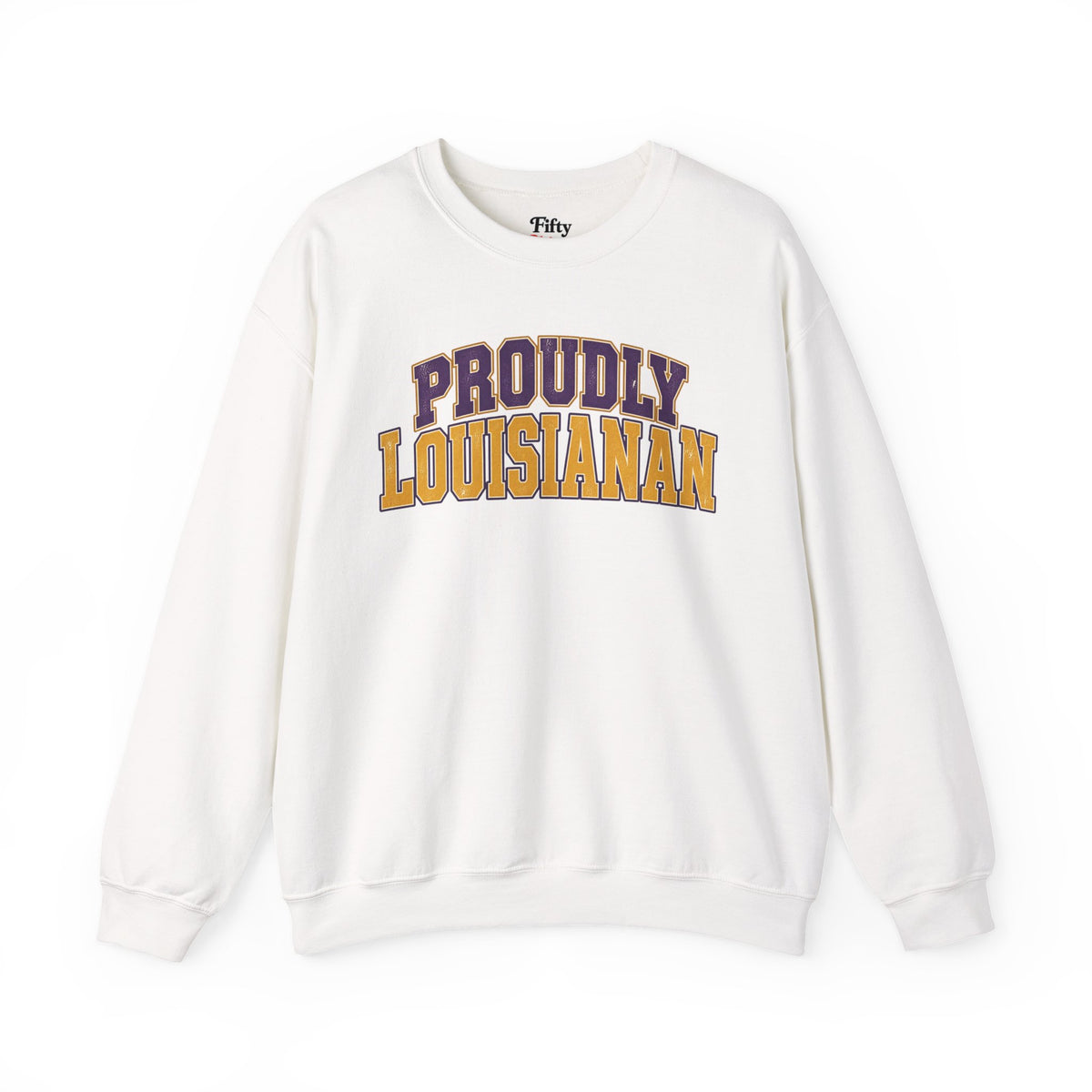 Proudly Louisianan Louisiana Unisex Crewneck Sweatshirt State Name Graphic