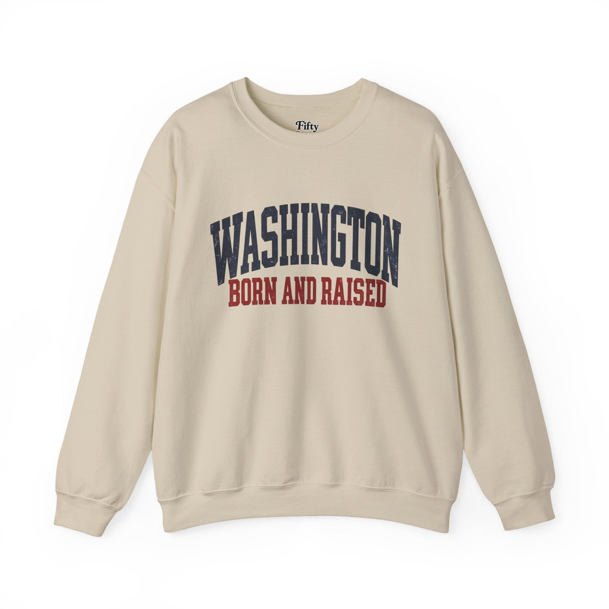 Washington Born and Raised Vintage Americana Unisex Sweatshirt Graphic