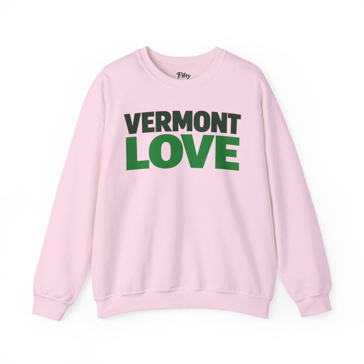 Vermont Love Unisex Crewneck Sweatshirt State Name Graphic