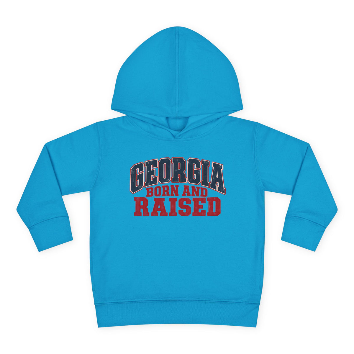 Georgia Born and Raised Rustic Southern Unisex Toddler Pullover Fleece Hoodie