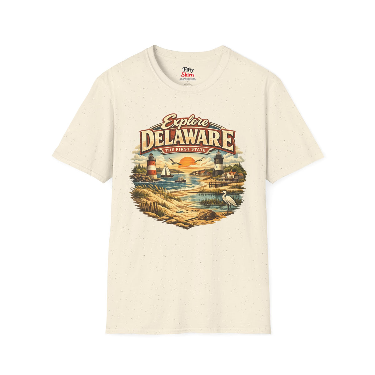 Explore Delaware Unisex Softstyle T Shirt State Pride Graphic Tee Collections FS03