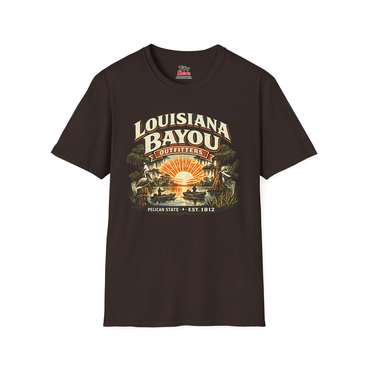 Louisiana Bayou Outfitters Unisex Softstyle T Shirt State Pride Graphic Tee Collections FS03