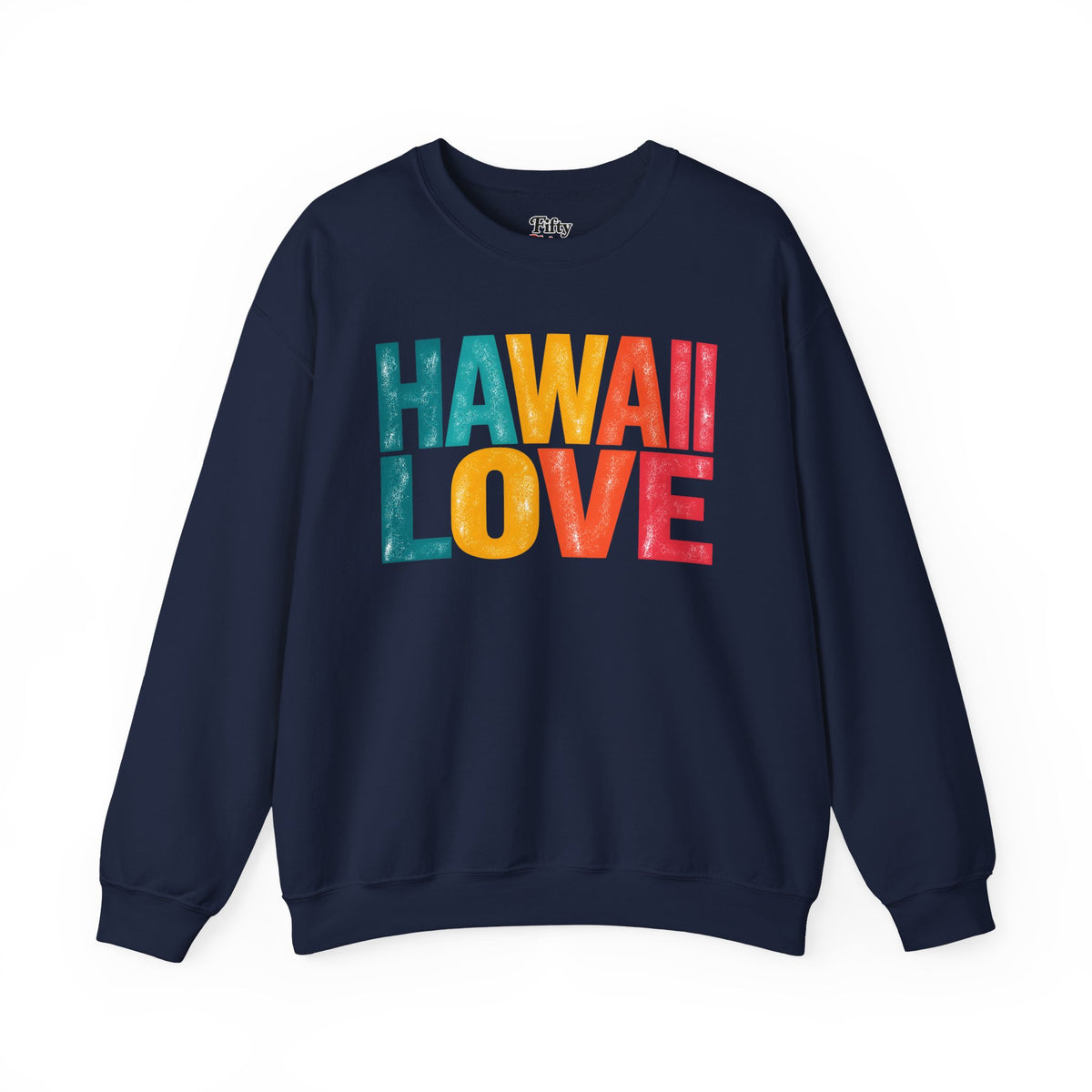 Hawaii Love Unisex Crewneck Sweatshirt State Name Graphic