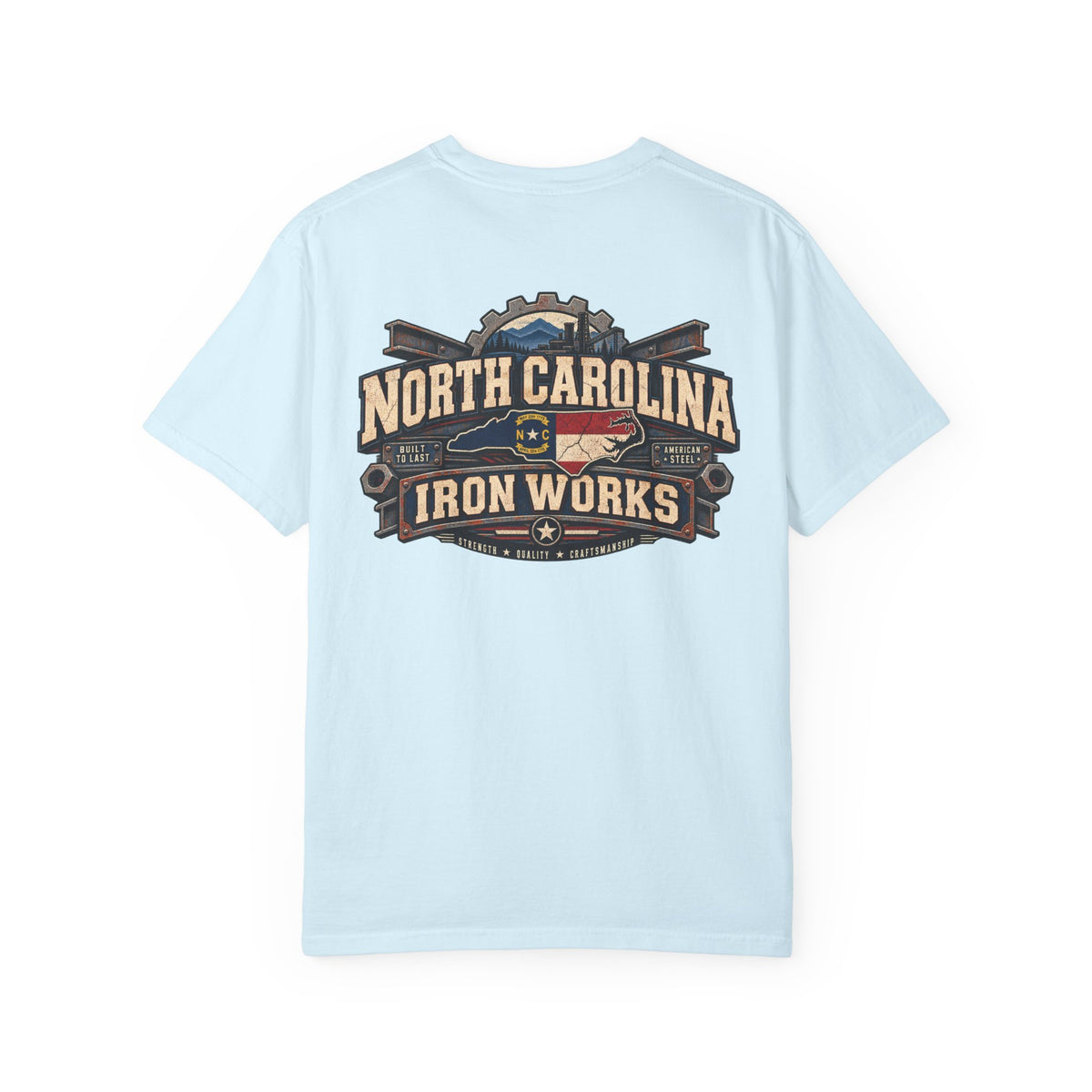 North Carolina Iron Works Unisex Comfort Color 1717 Streetwear Graphic Tee