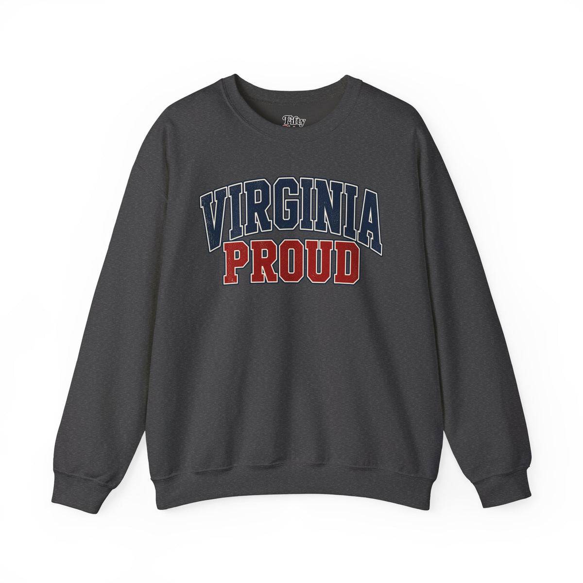 Virginia Proud Unisex Crewneck Sweatshirt State Name Graphic