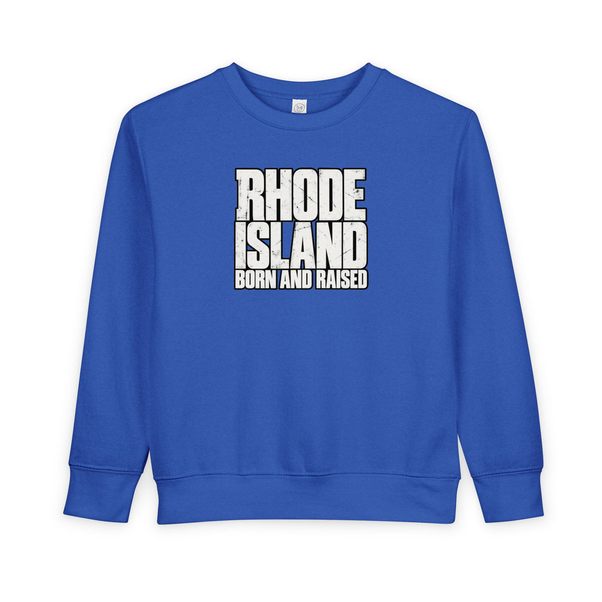 Rhode Island Born and Raised Northeast Streetwear Unisex Toddler Sweatshirt