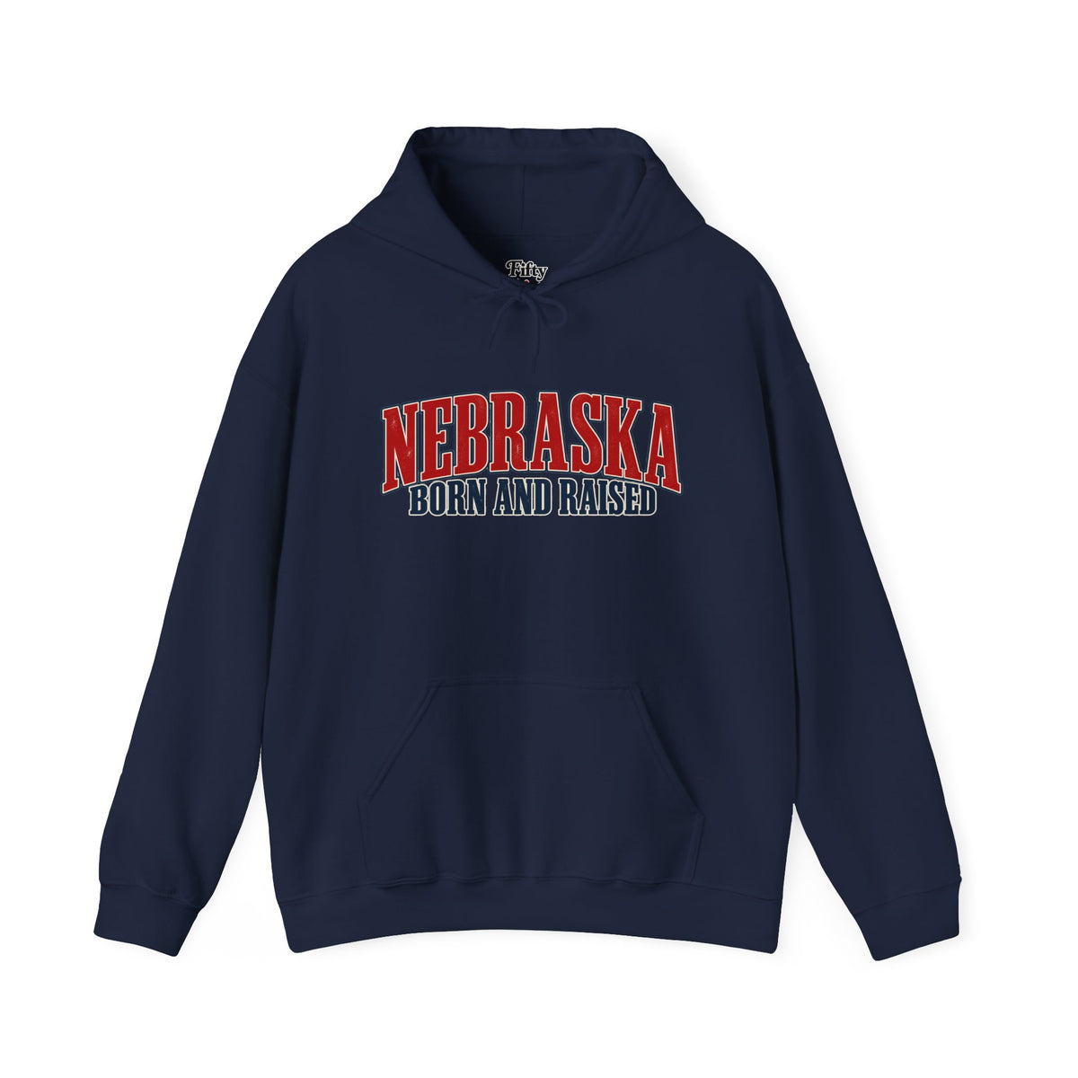Nebraska Born and Raised Premium Heritage Label Unisex Hoodie Graphic