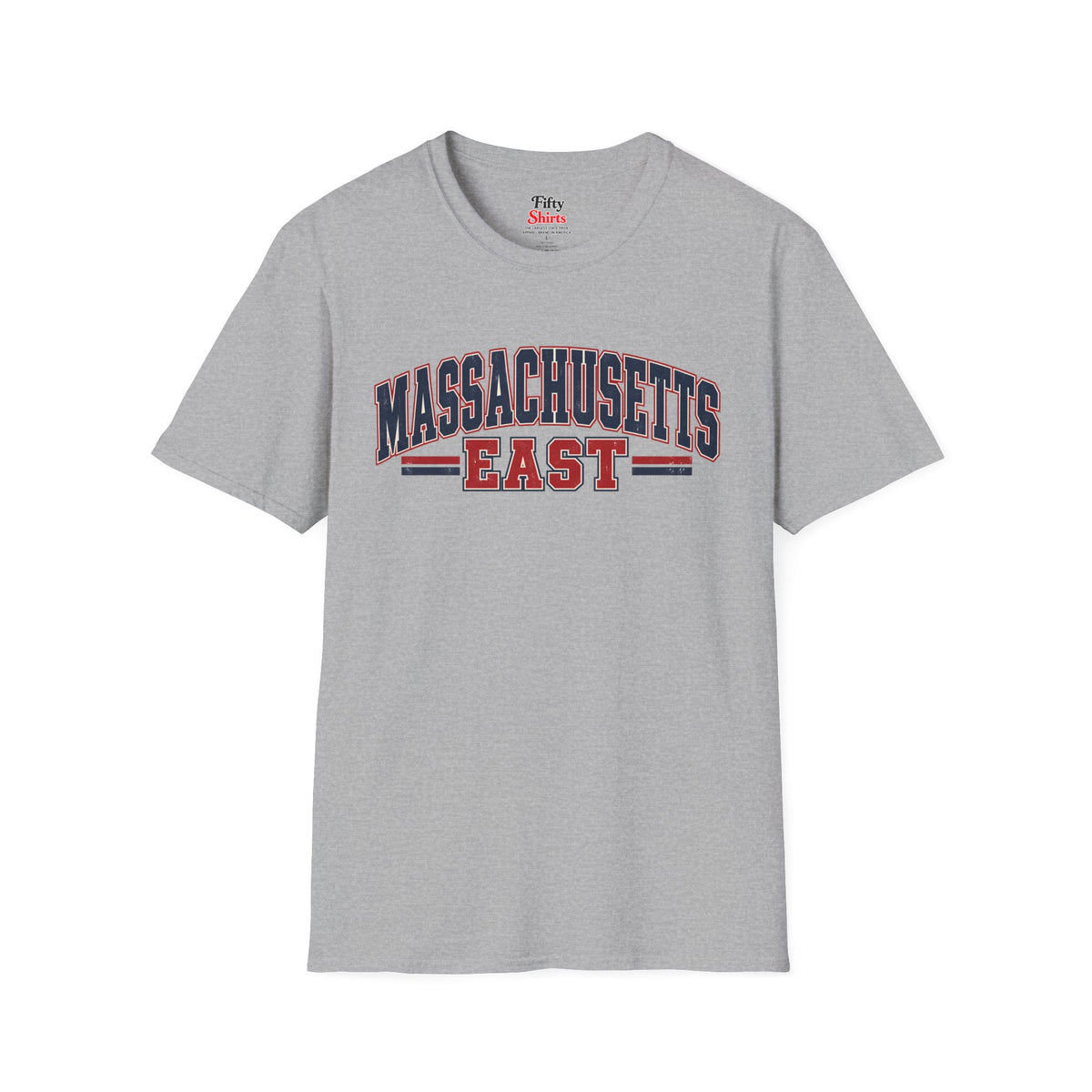 Massachusetts East Unisex Softstyle T Shirt State Name Graphic Tee