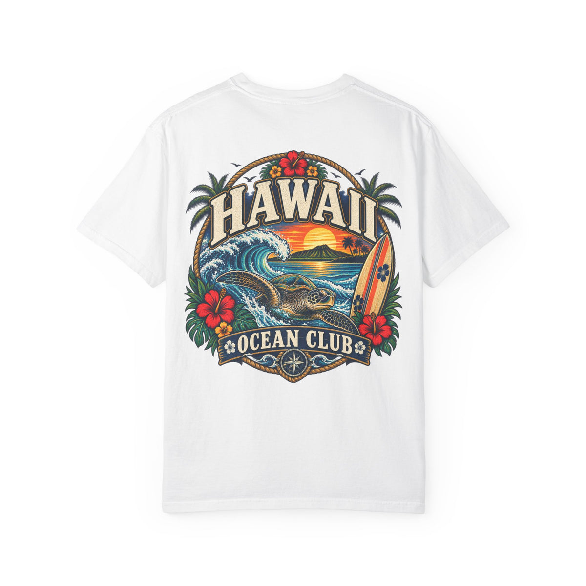 Hawaii Ocean Club Unisex Comfort Color 1717 Streetwear Graphic Tee