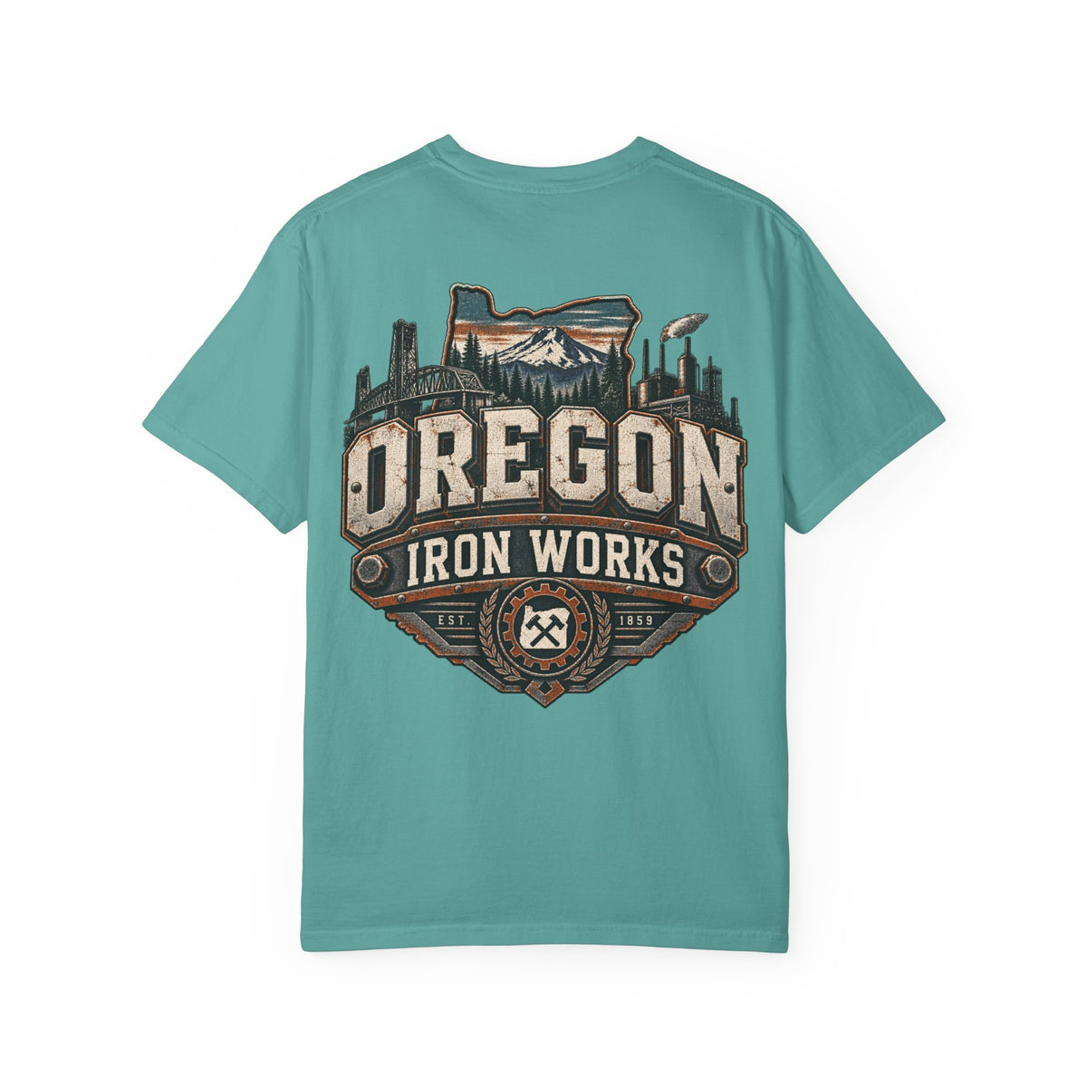 Oregon Iron Works Unisex Comfort Color 1717 Streetwear Graphic Tee