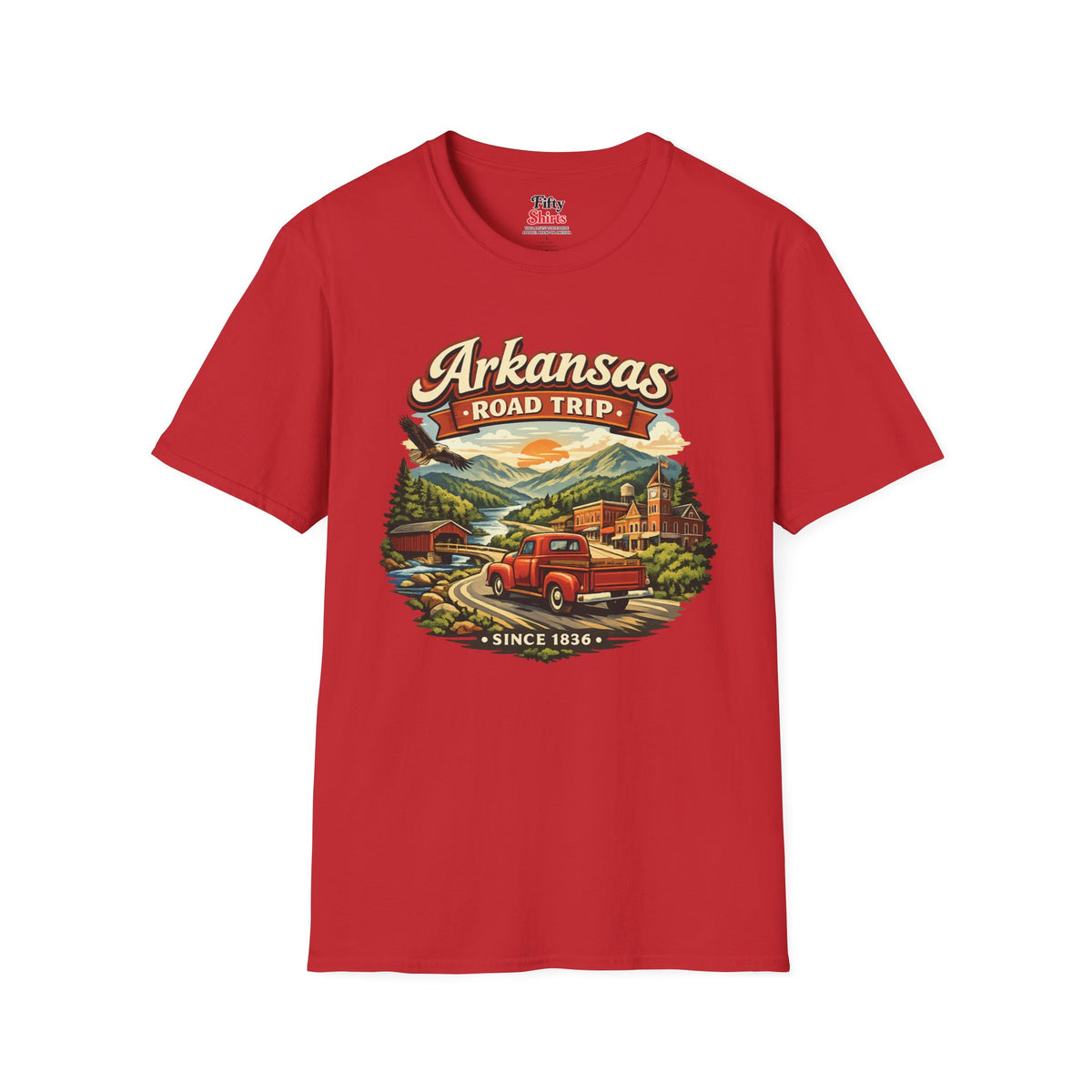 Arkansas Roadtrip Unisex Softstyle T Shirt State Pride Graphic Tee Collections FS03