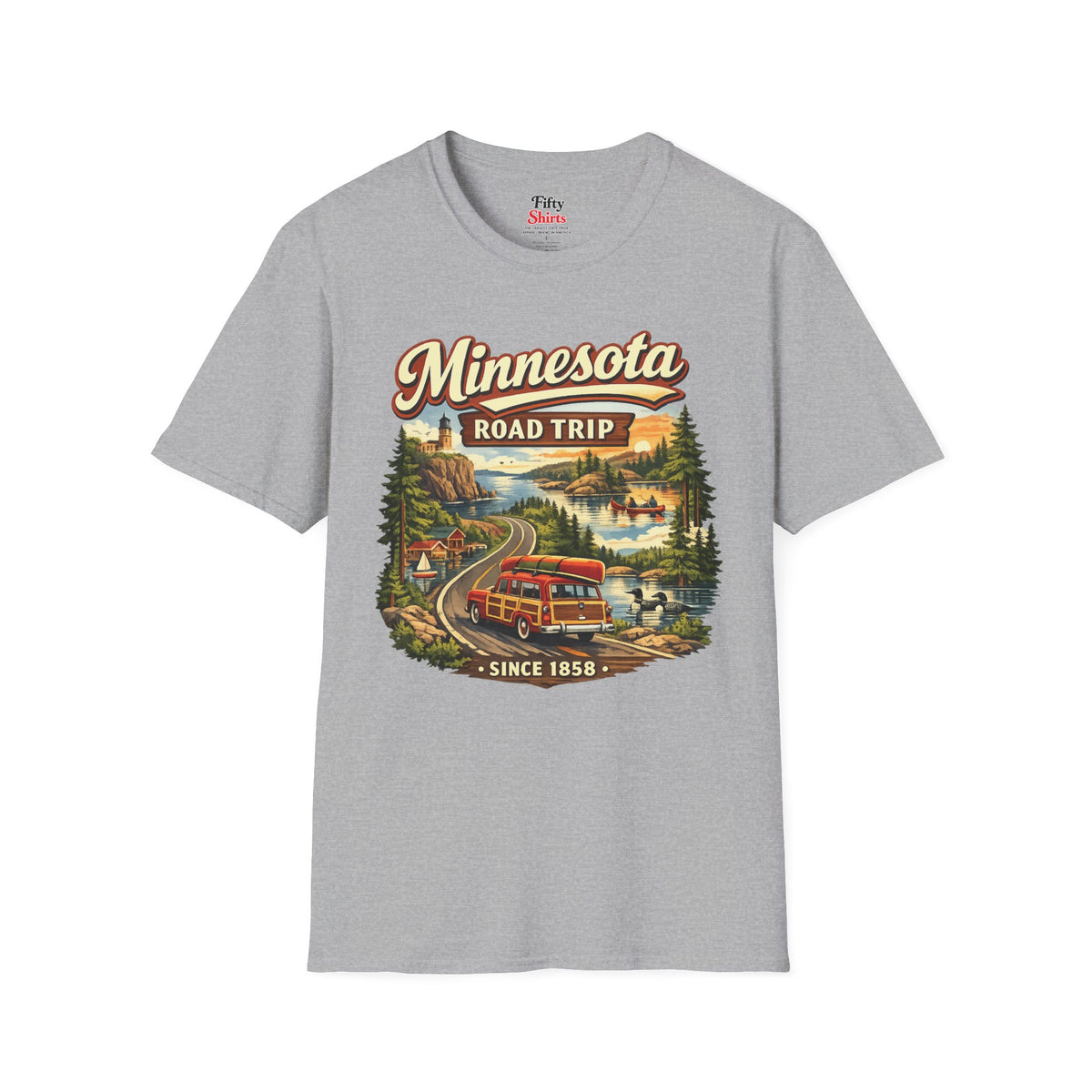 Minnesota Road Trip Unisex Softstyle T Shirt State Pride Graphic Tee Collections FS03