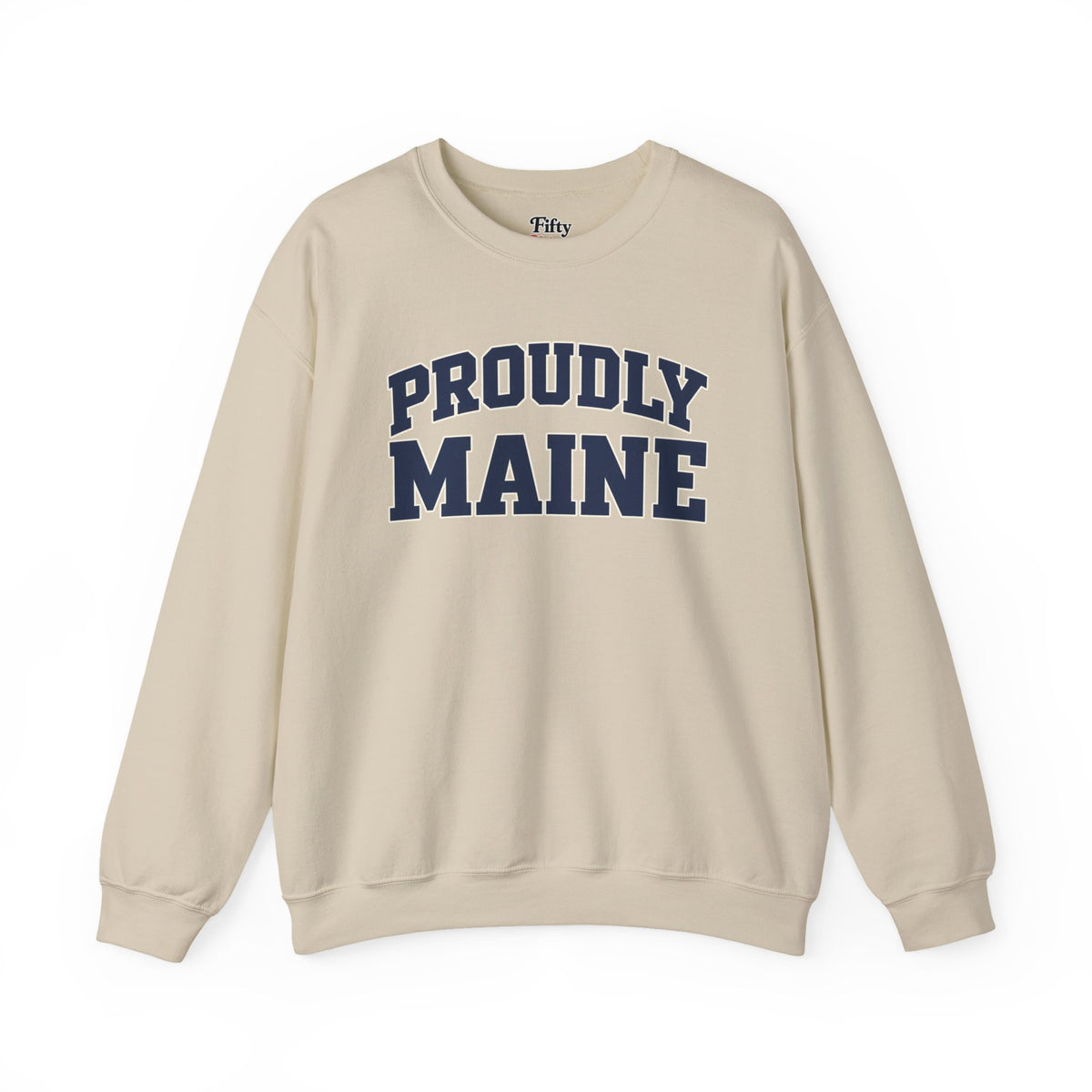 Proudly Maine Unisex Crewneck Sweatshirt State Name Graphic
